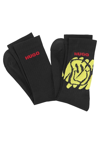 HUGO Freizeitsocken »2P QS SMILEY PA« (Pack...