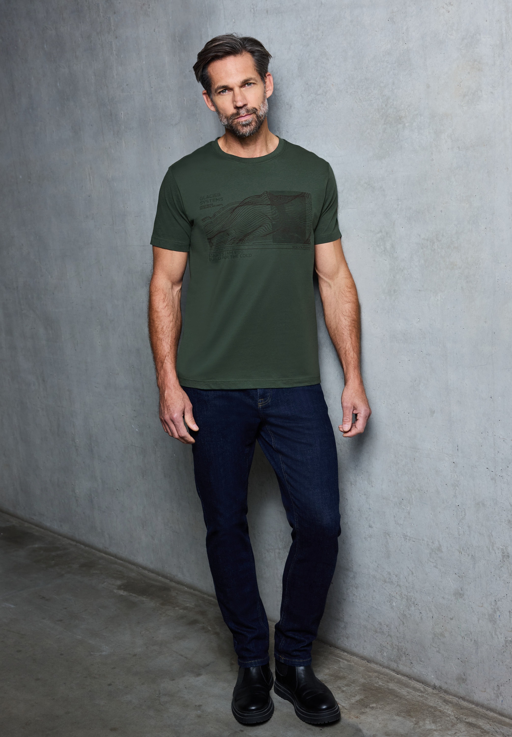 STREET ONE MEN T-Shirt aus reiner Baumwolle