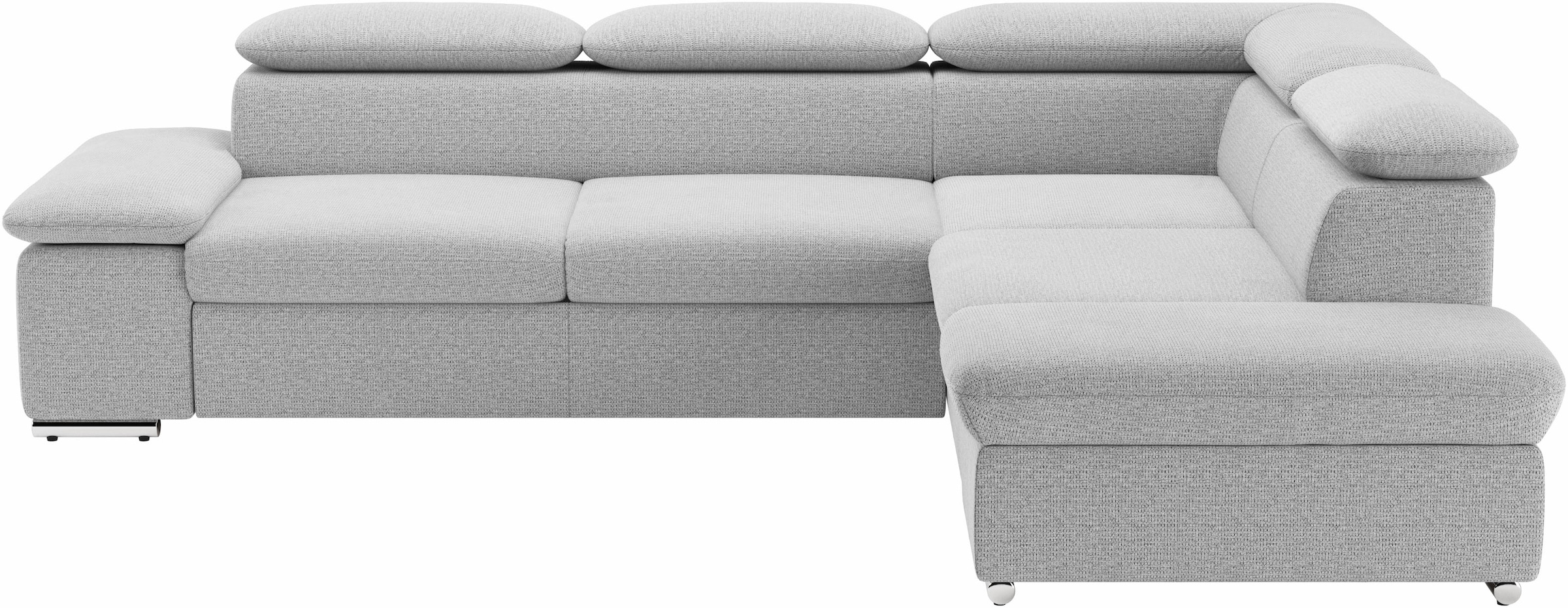 sit&more Ecksofa "Valantine L-Form, B: 272 cm, Armteilverstellung, Kopfteilverstellung" mit Schlaffunktion, Komfortsofa, modern