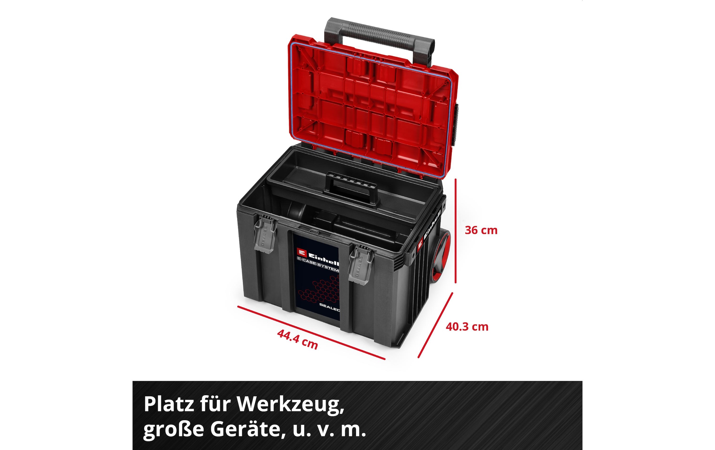 Einhell Werkzeugkoffer »E-Case L with wheels SEALED«