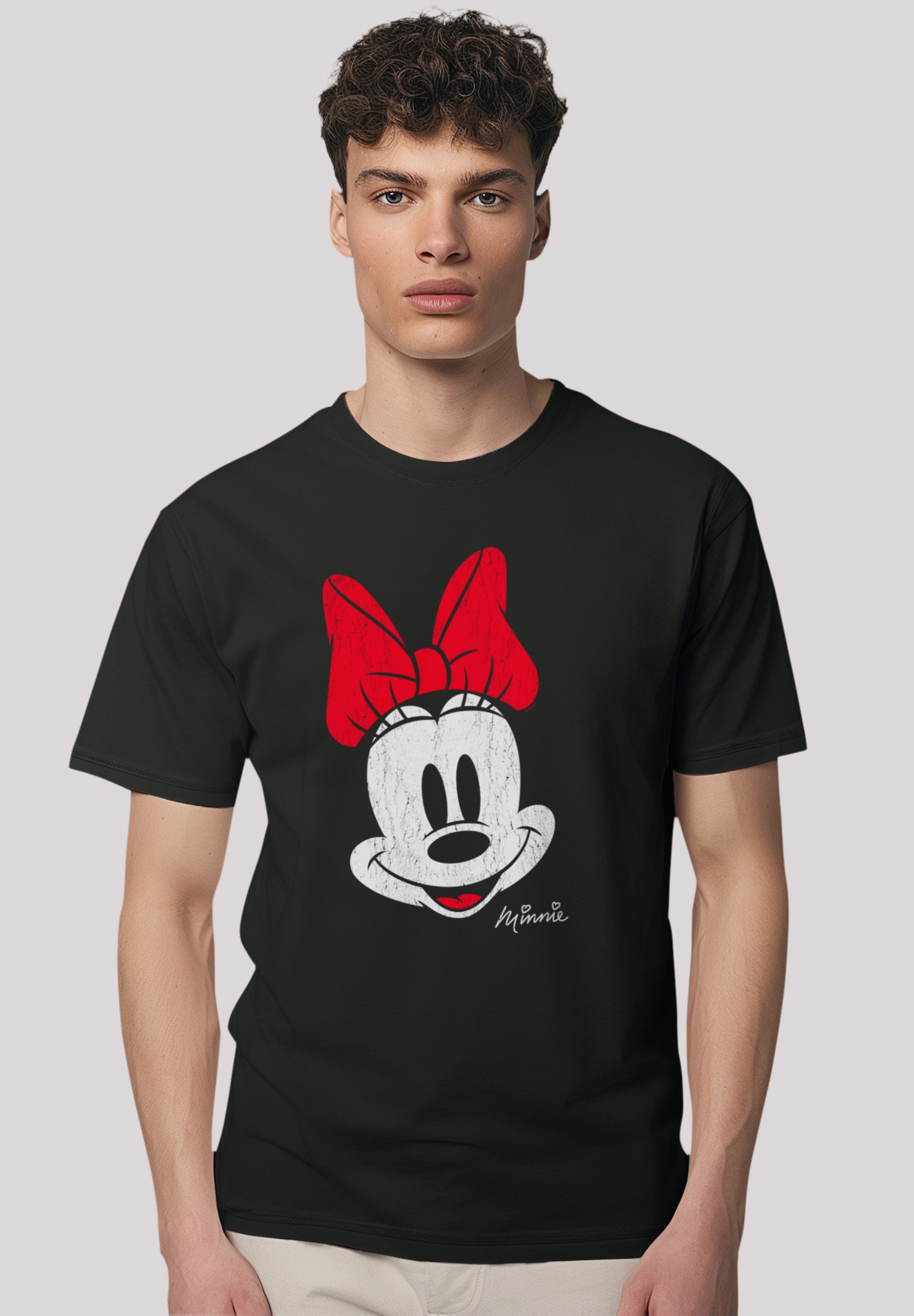 T-Shirt »Disney Micky Maus Minnie Gesicht Vintage Look«, Premium Qualität