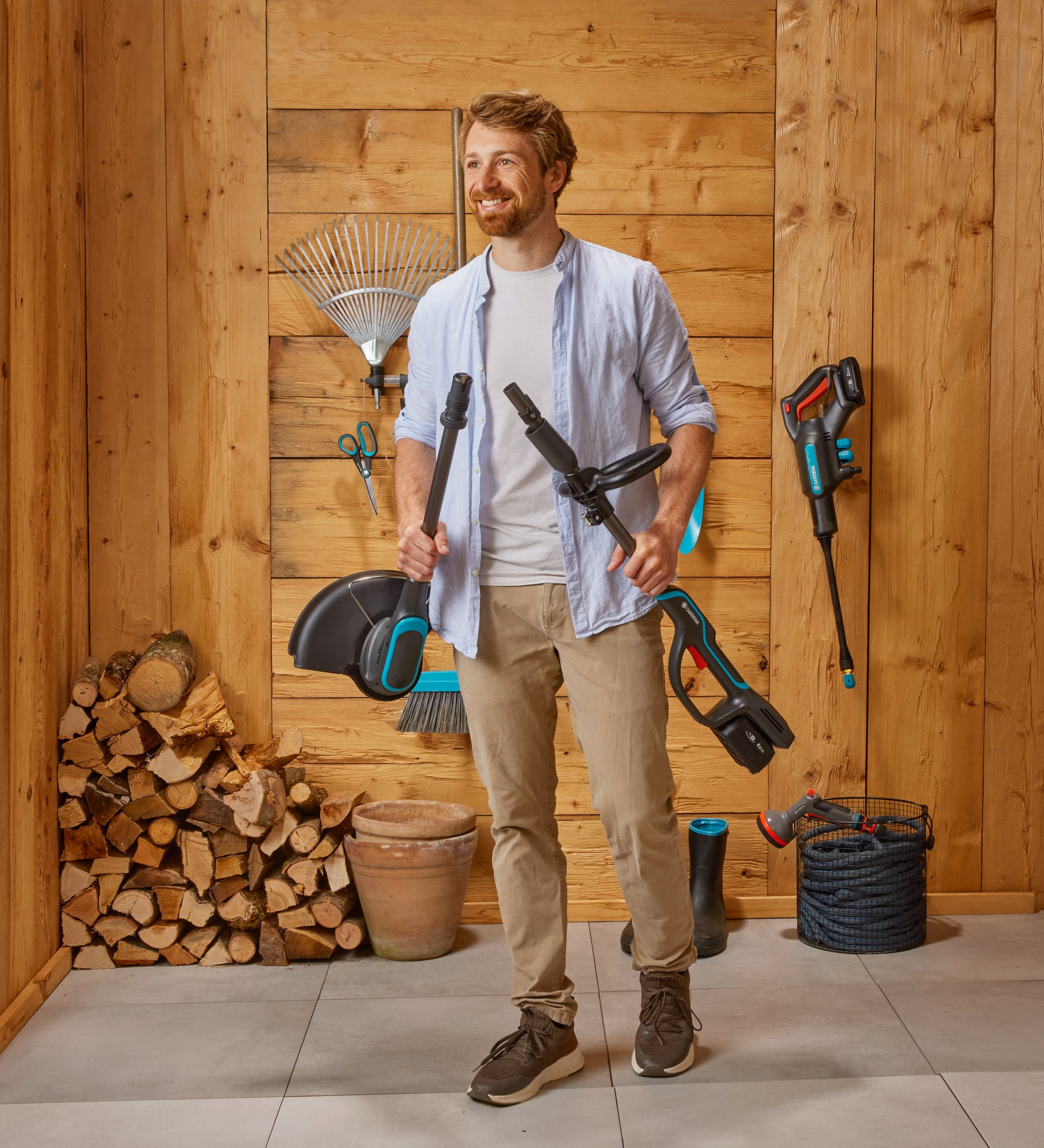 GARDENA Akku-Rasentrimmer »PowerTrim 30/18V P4A Ready-To-Use Set« inkl. Akku und Ladegerät