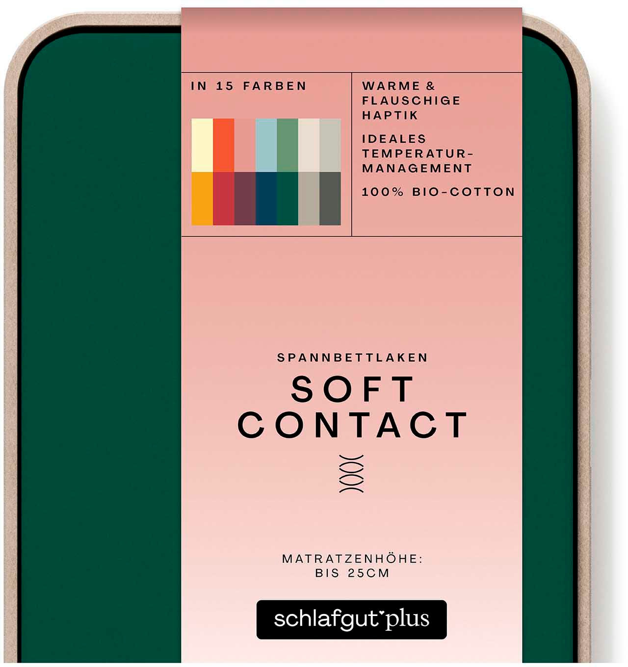 Thumbnail - Schlafgut Spannbettlaken "Soft Contact" 100% Bio Baumwolle