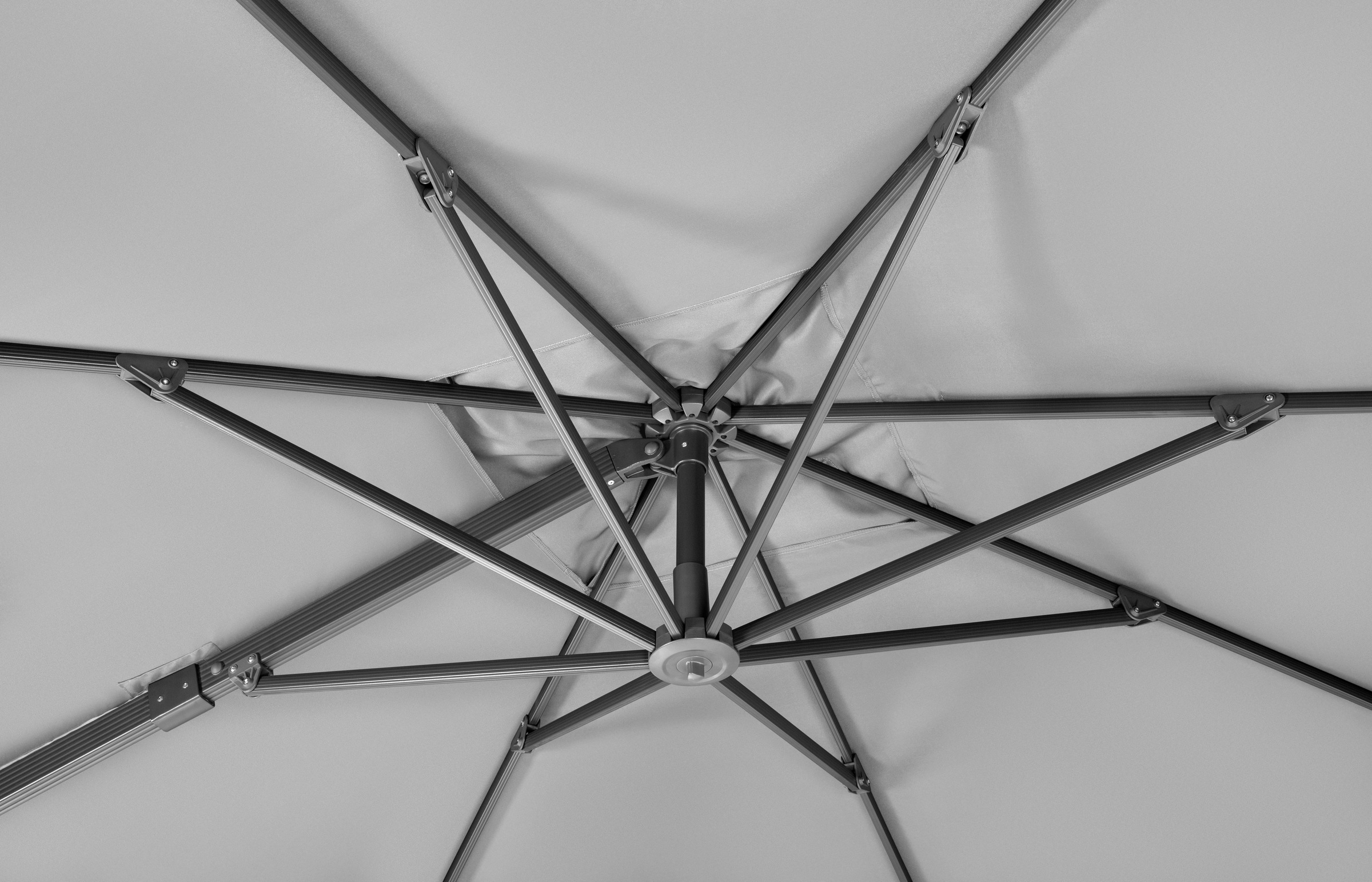 Schneider Schirme Ampelschirm »Rhodos Smart«, BxL: 300x300 cm, Alu/Polyester, inkl. Plattenständer/Schutzhülle