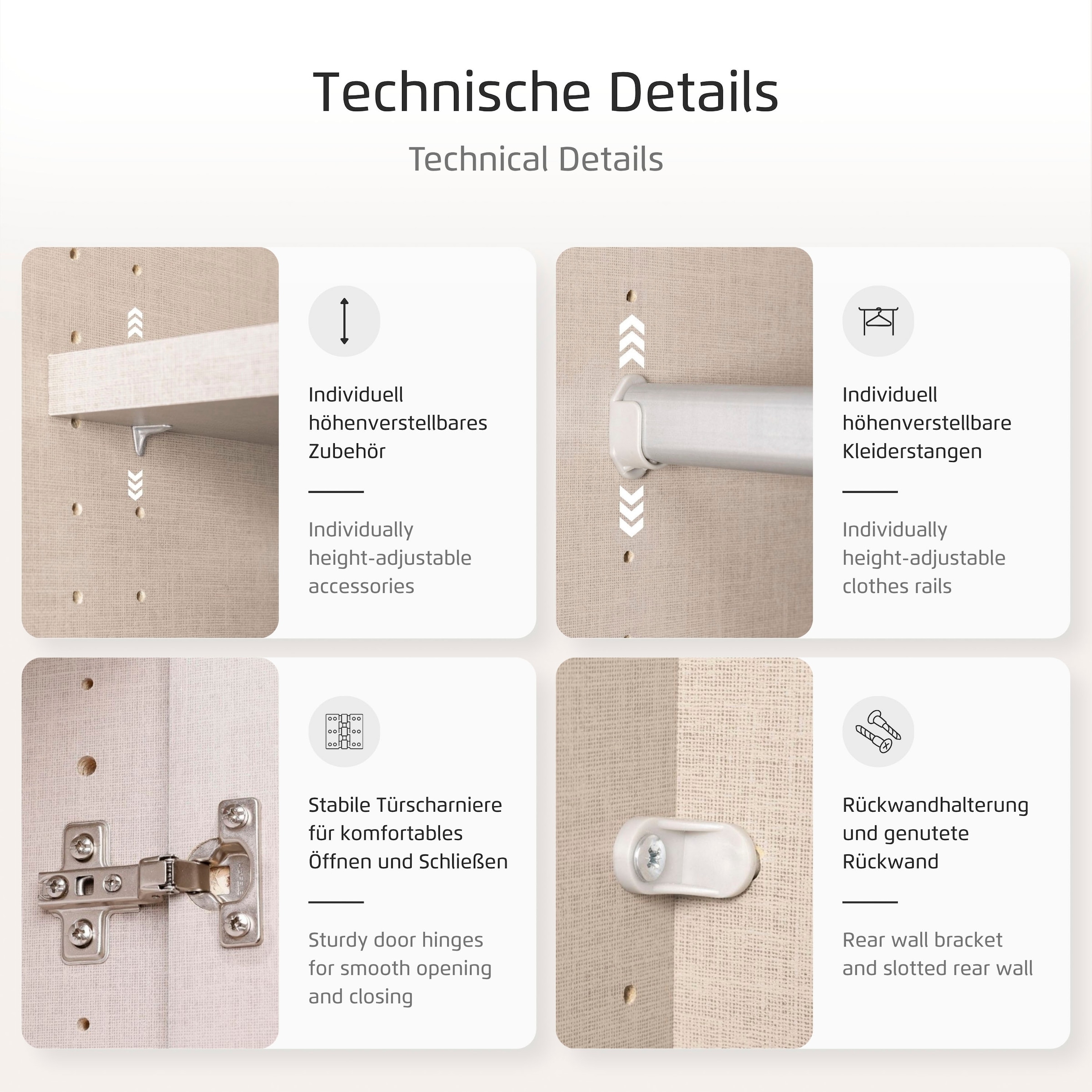 rauch Kleiderschrank »Schrank Mehrzweckschrank Garderobenschrank Schlafzimmer Möbel THOR« 3 verschiedene Ausstattungen BASIC/CLASSIC/PREMIUM (inkl. SOFT-CLOSE),  mit farblich passenden, modernen Metallgriffen MADE IN GERMANY