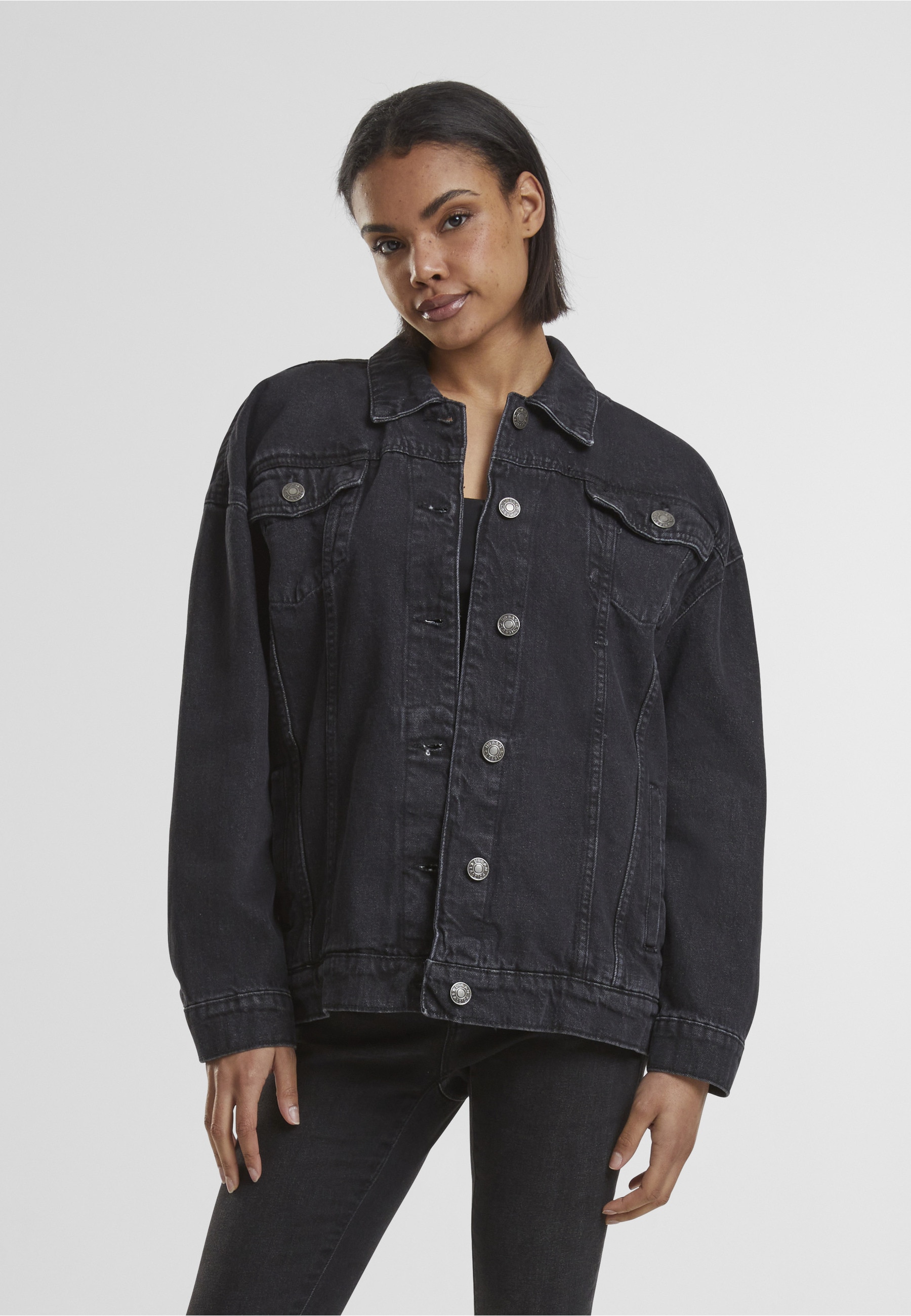 URBAN CLASSICS Jeansjacke »Urban Classics Damen Ladies Oversized 90‘s Denim Jacket« 1 Stk. tlg. ohne Kapuze