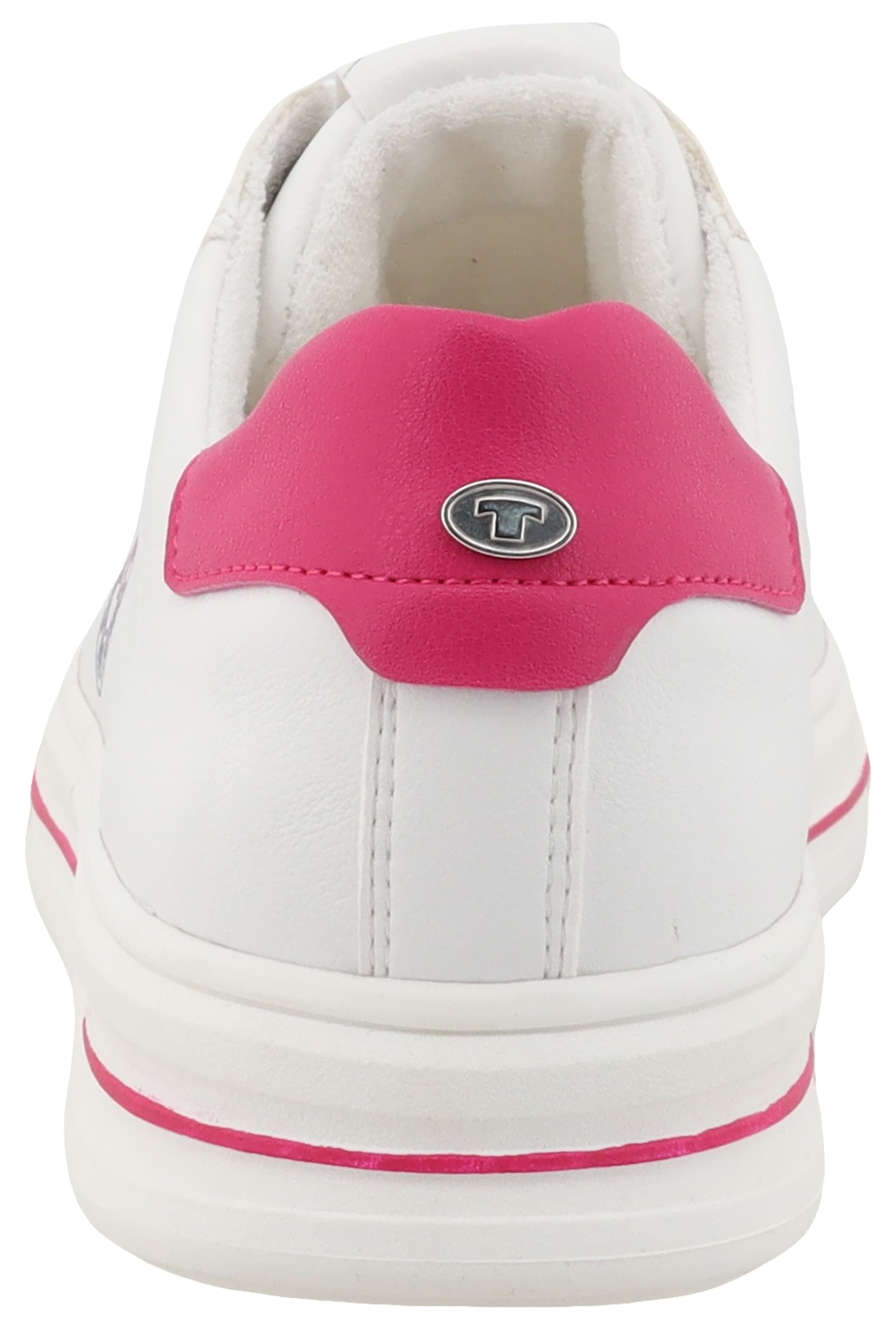 TOM TAILOR Plateausneaker, Halbschuh, Freizeitschuh, Schnürschuh, Kontrastbesatz an der Ferse