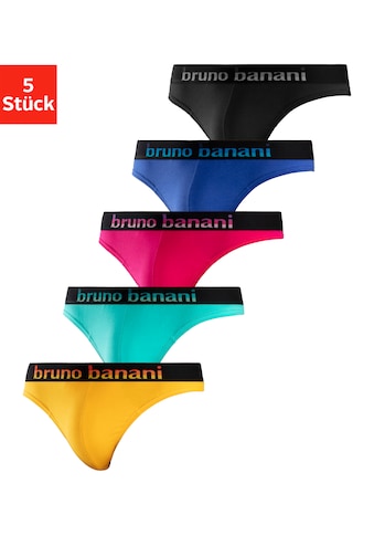 Bruno Banani String, (Packung, 5 St.), mit Streifen Logo Webbund kaufen