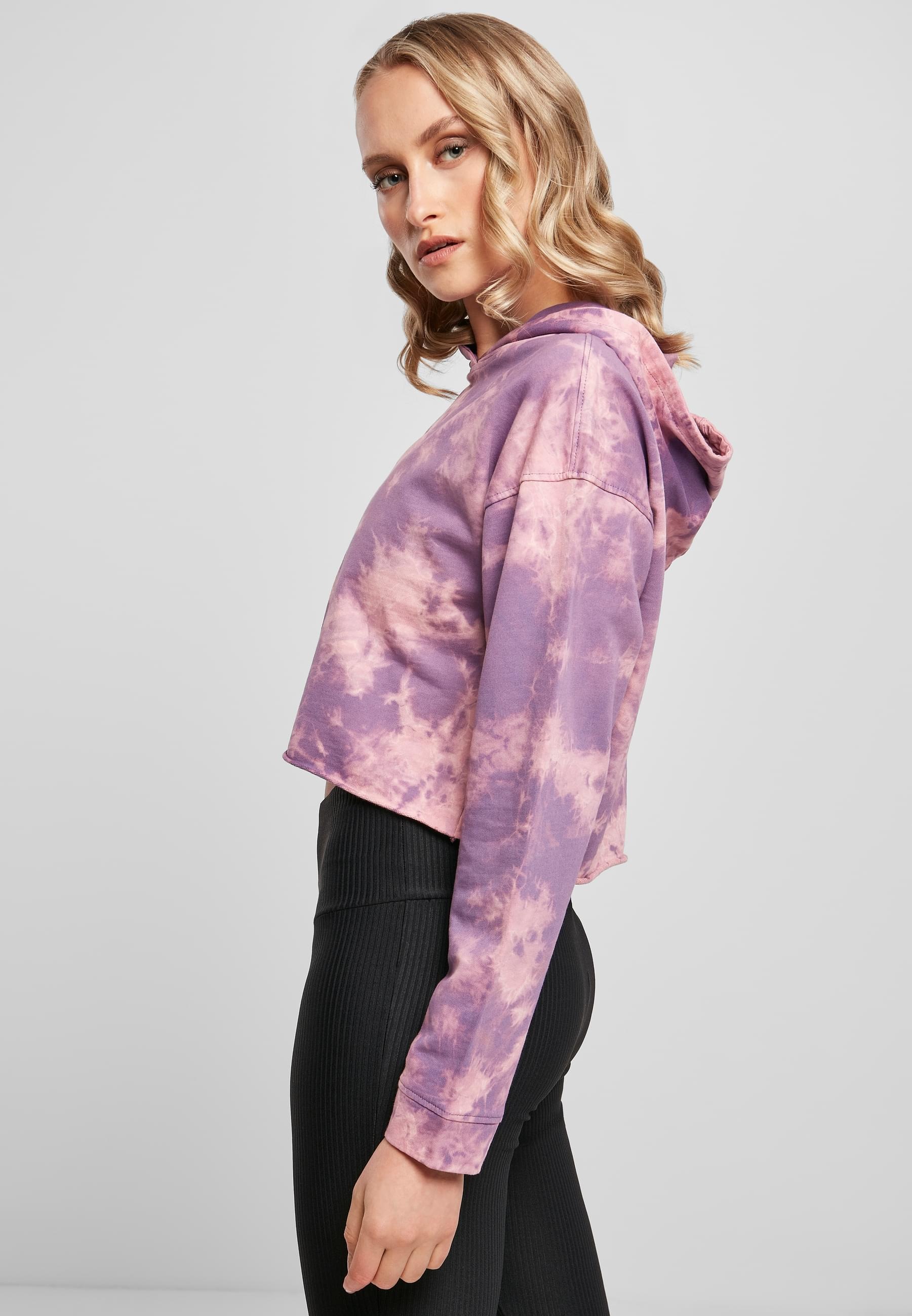 URBAN CLASSICS Kapuzenpullover »Urban Classics Damen Ladies Oversized Short Bleached Hoody«, (1 tlg.)