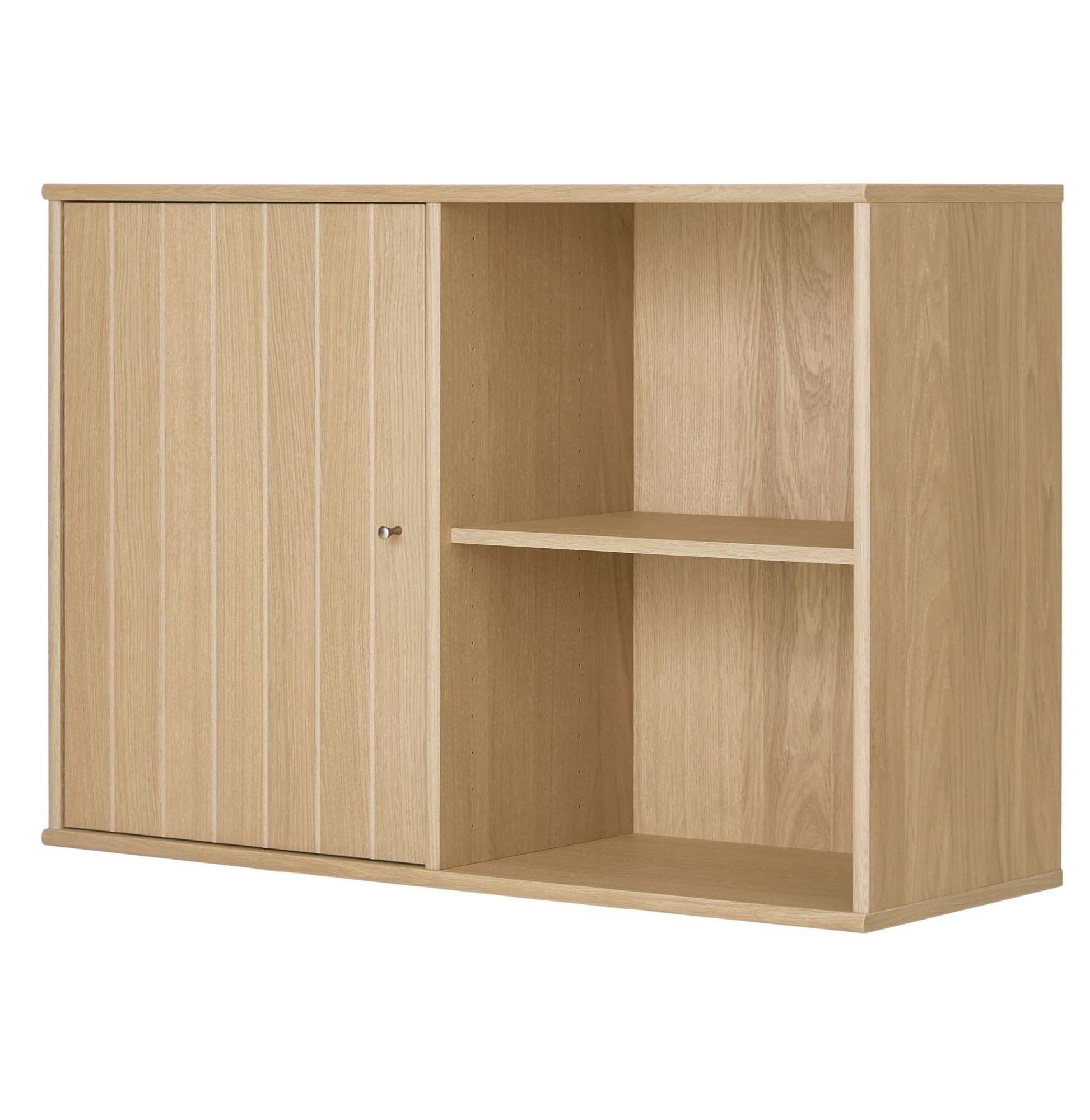 Hammel Furniture Sideboard »Mistral, Hochwertig Hängeregal, Wandregal, mit gerillte Tür H: 57,3 cm«, und 2 verstellbare Einlegeböden, B: 61 cm, anpassungsbar Designmöbel