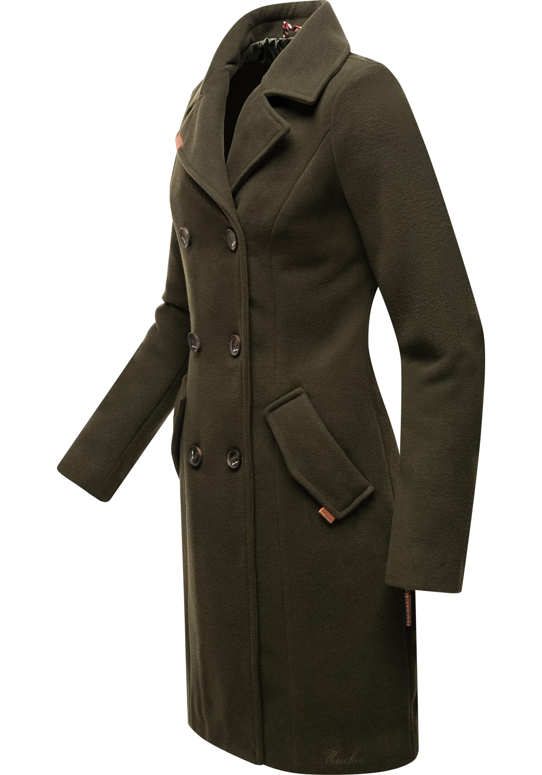 Marikoo Kurzmantel "Nanakoo" edler Damen Trenchcoat in Wollmantel-Optik günstig online kaufen