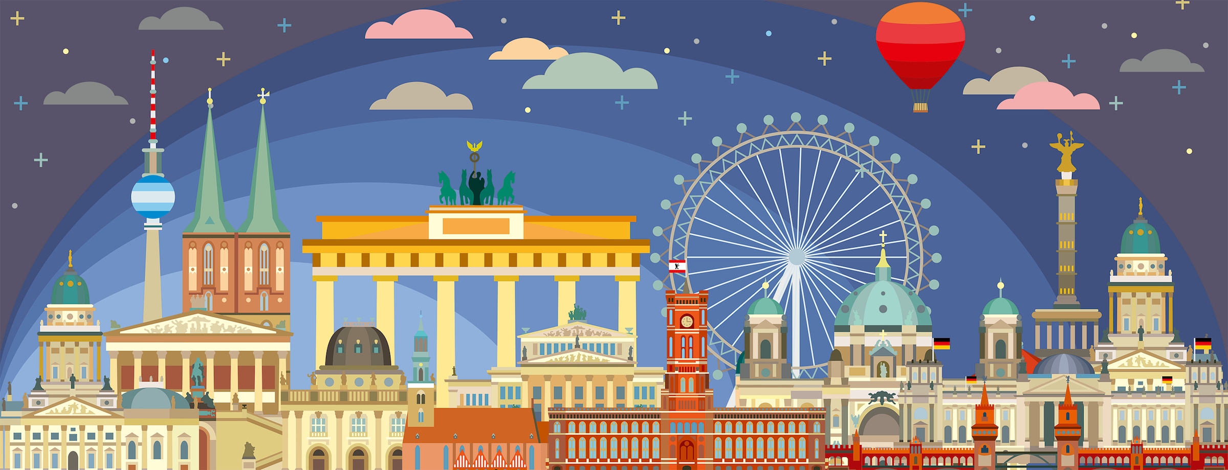 Ravensburger Puzzle »Panorama, Nachts in Berlin«, Made in Germany