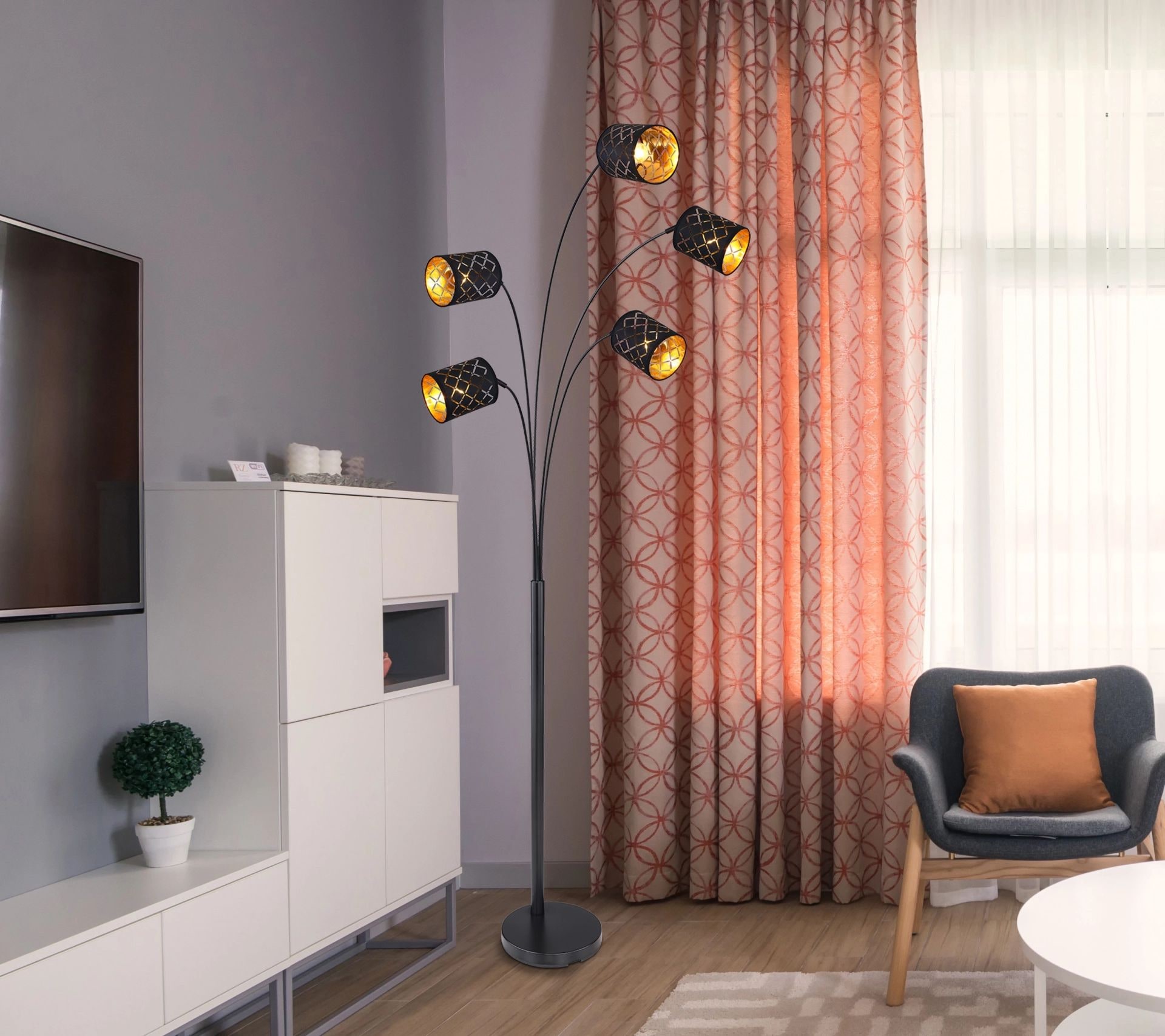 GLOBO LIGHTING Stehlampe »CLARKE«, Leuchtmittel E14 | ohne Leuchtmittel, 806lm Output