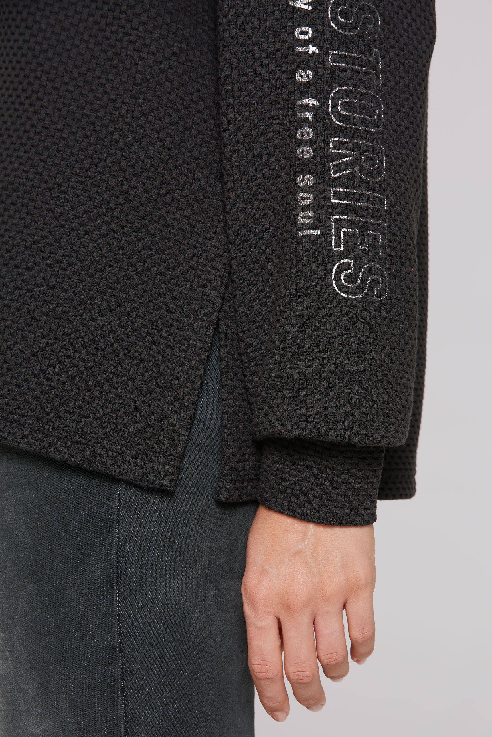 SOCCX Kapuzensweatshirt, mit Seitenschlitze