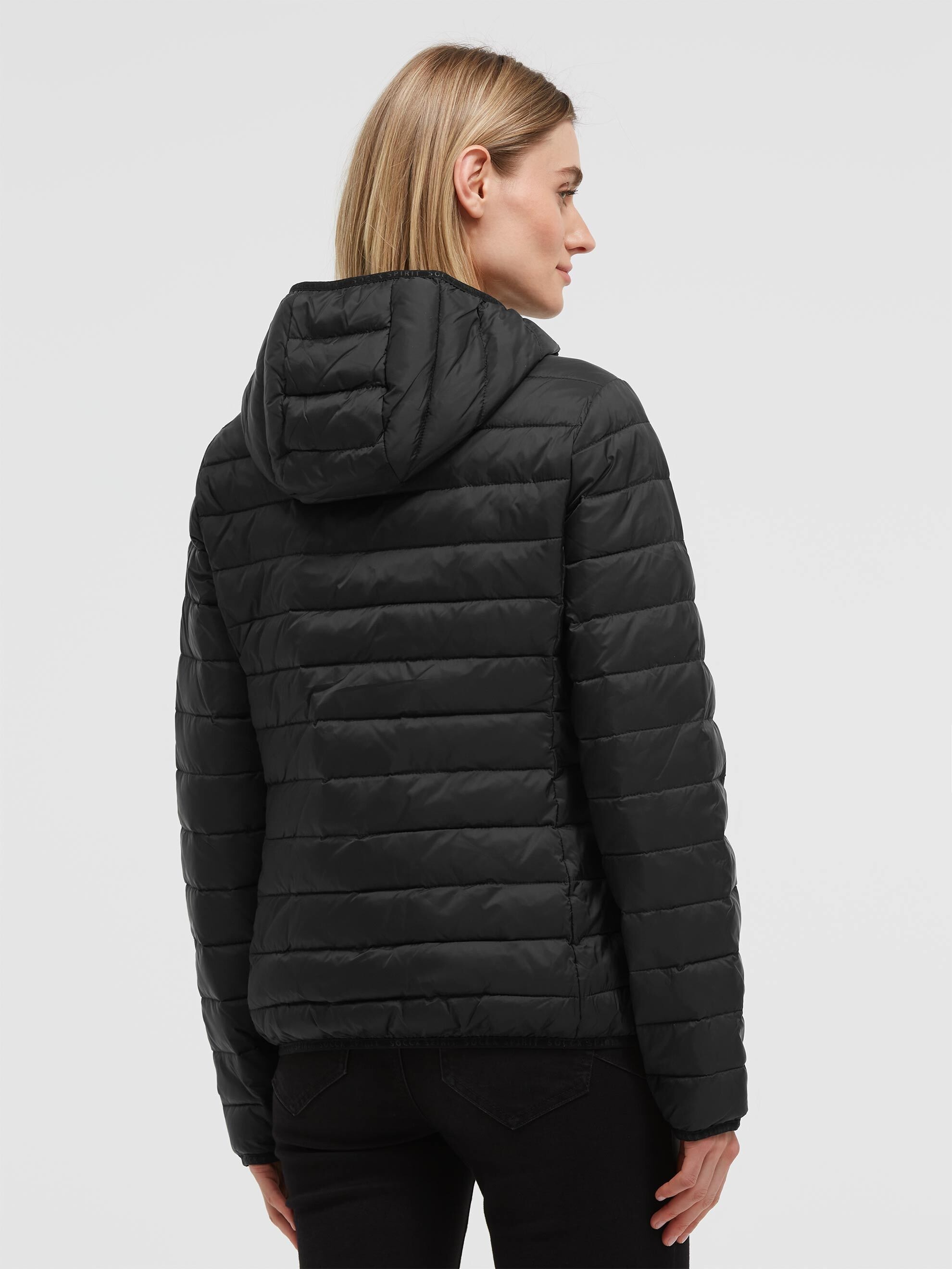 SOCCX Outdoorjacke mit Kapuze mit elastischem Saumabschluss