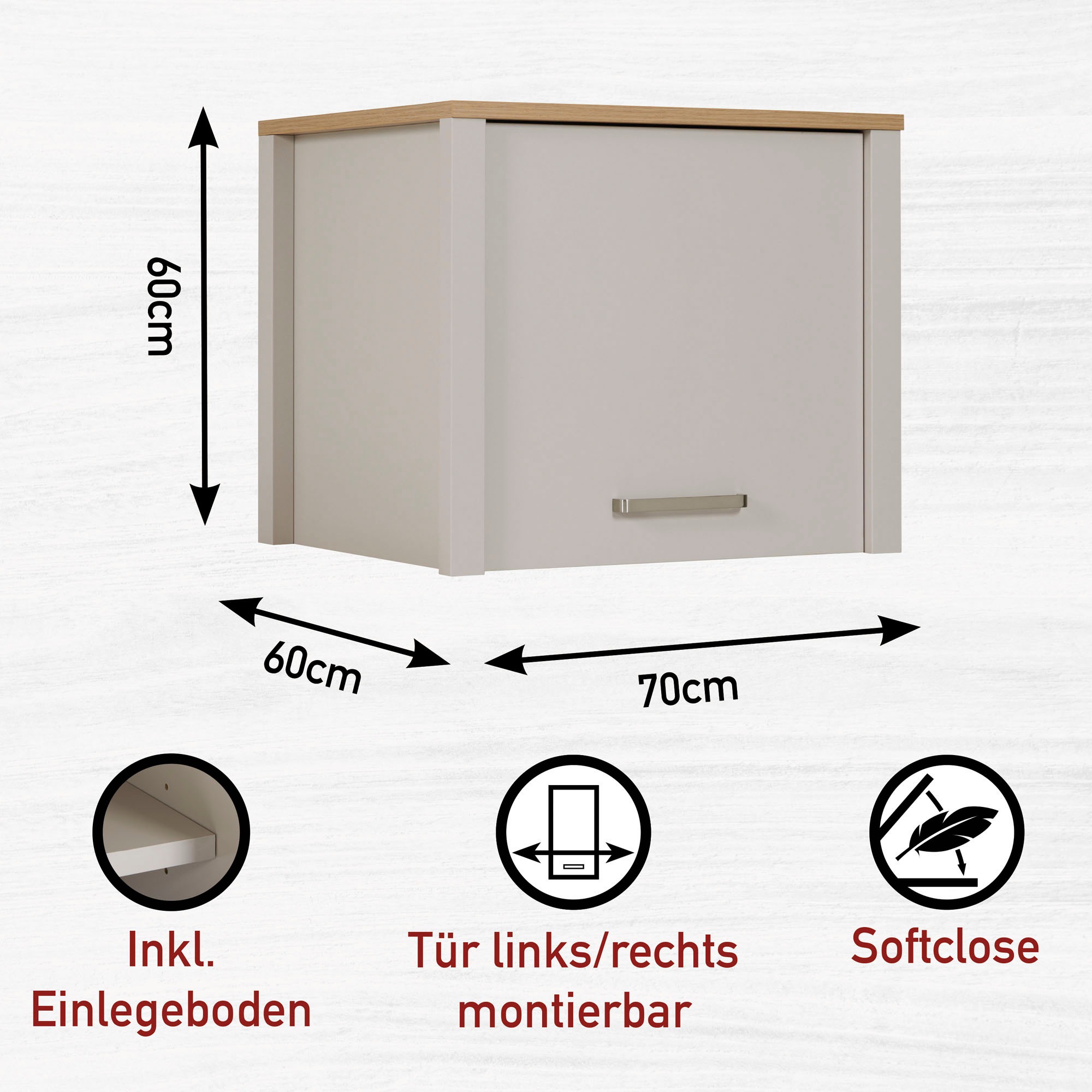 Inter Link Küchenzeile »Pienza, Einbauküche, Küchenblock, Küchenmodul, Kompaktküche« Ohne E-Geräte für Spülmaschine Kochfeld Backofen Kühlschrank B: 370 cm