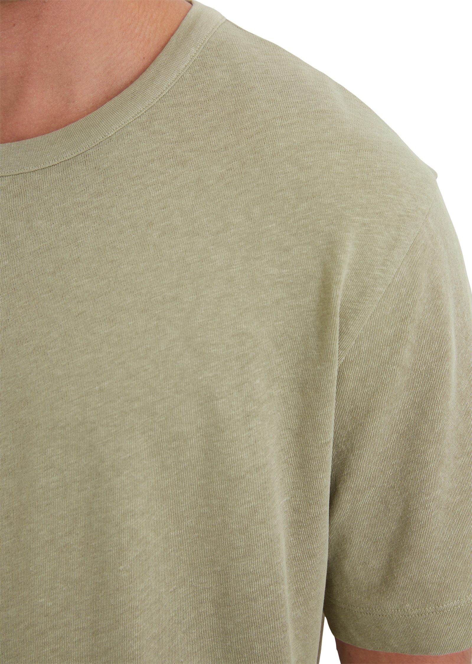 Marc O'Polo T-Shirt »aus Bio-Baumwolle und Leinen«