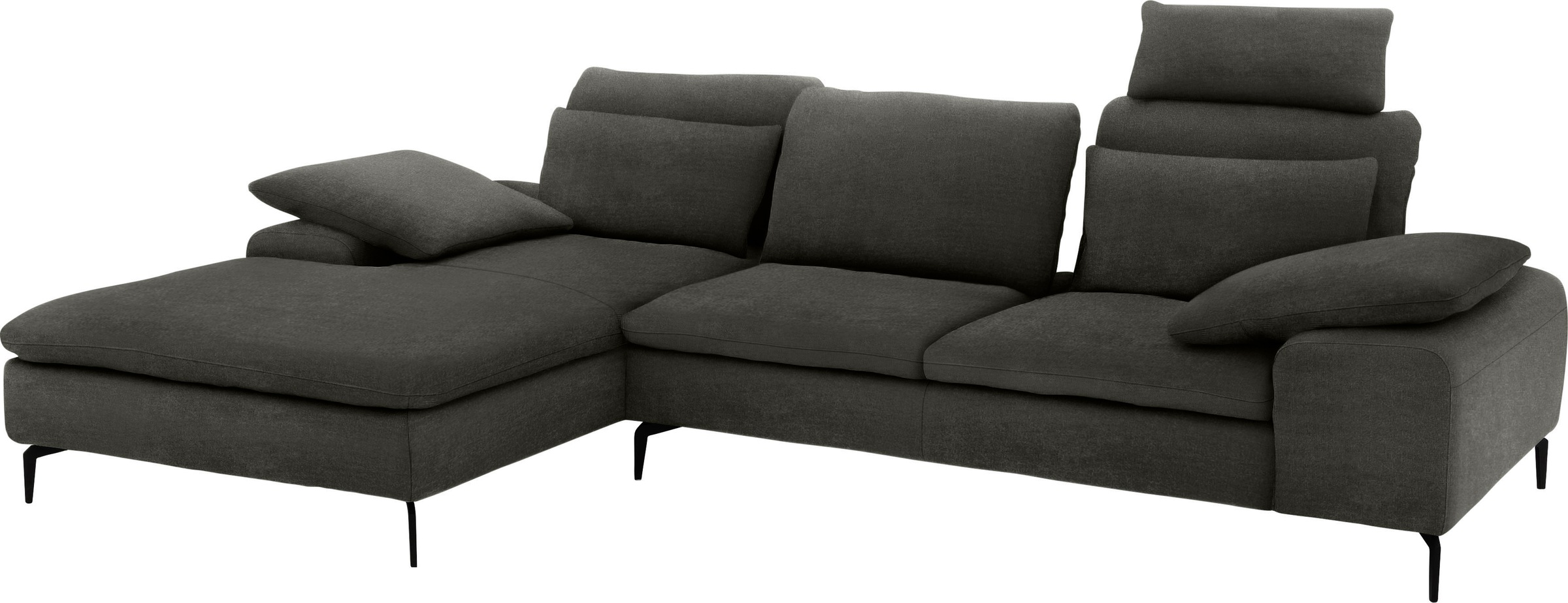 W.SCHILLIG Ecksofa »valentinoo, Designsofa, bequem, elegant und zeitlos, L-Form«, (Set), inklusive Hocker, mit Sitztiefenverstellung, Breite 299 cm