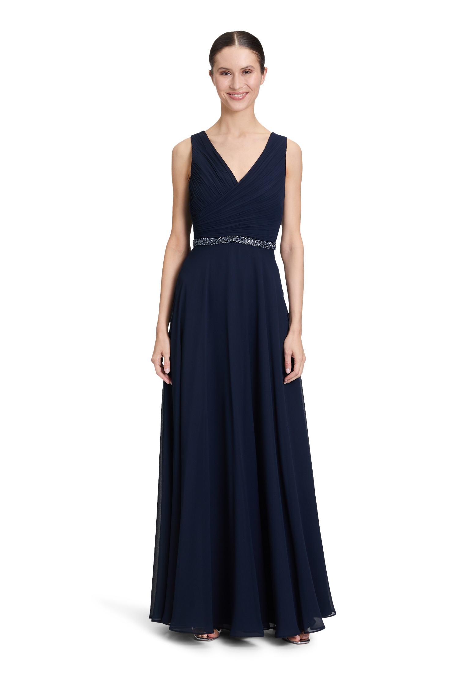 Vera Mont Abendkleid "Damen Abendkleid mit Plissee" Ohne Tasche Dekoelement günstig online kaufen