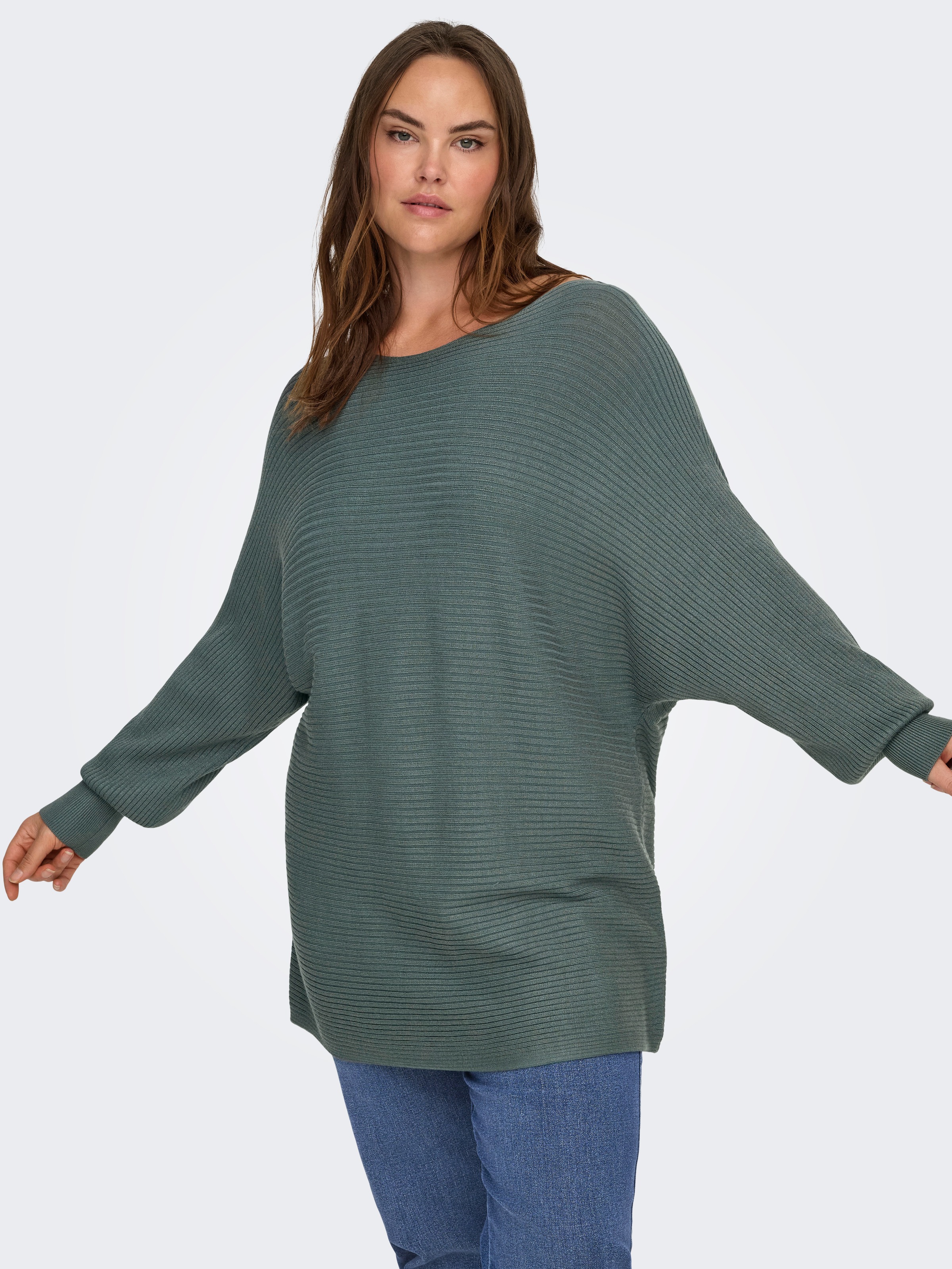 Thumbnail - ONLY CARMAKOMA Strickpullover "CARNEW ADALINE LIFE L/S PULLOVER KNT" Viskosemischung