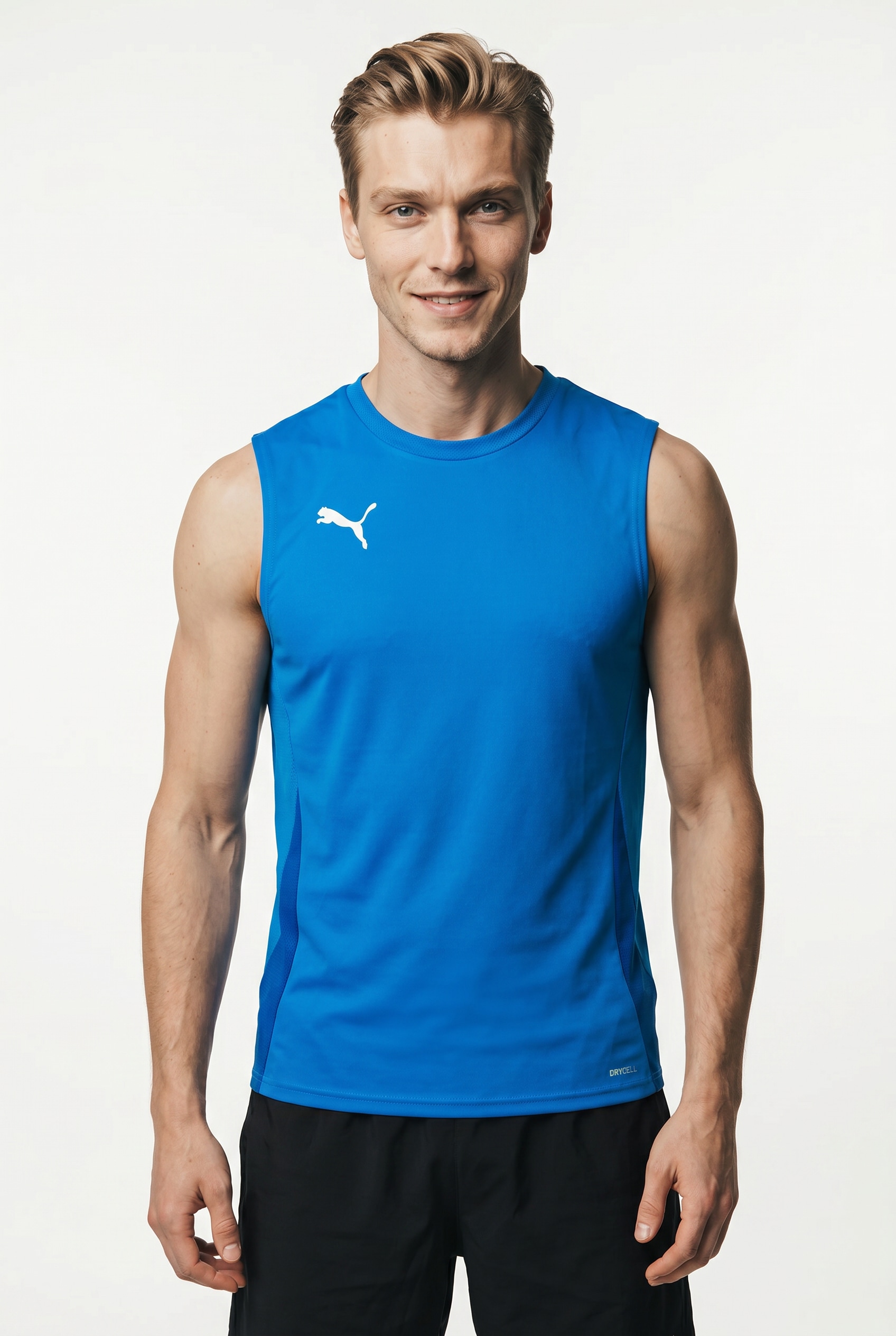 PUMA Fußballtrikot "TEAMGOAL SLEEVELESS JERSEY" für Fußball, ärmellos, sportlicher Stil, aus Interlock-Material