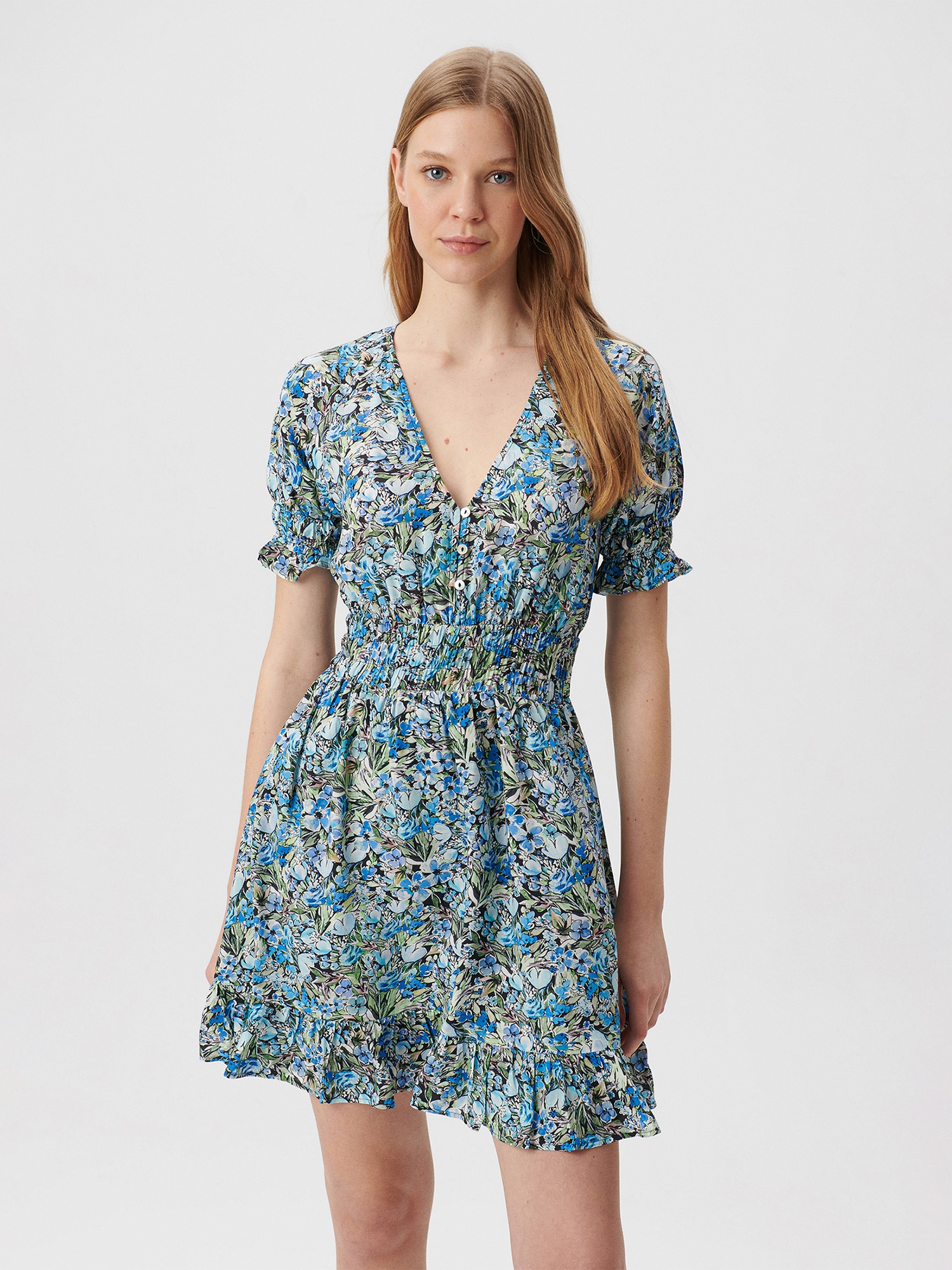 Mavi Minikleid »SHORT SLEEVE WOVEN DRESS«, Kleid kurz