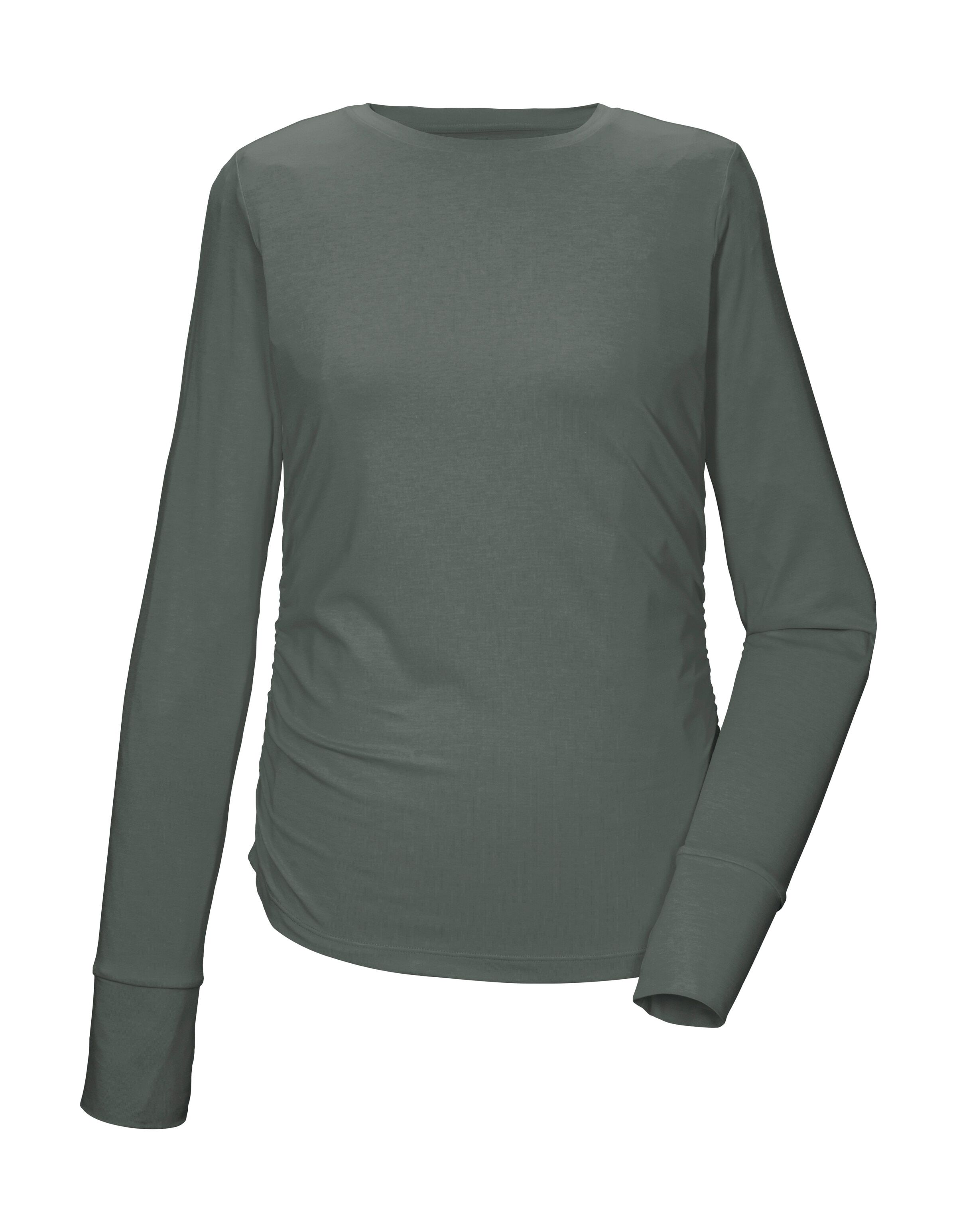 Killtec Langarmshirt "KOS 173 WMN LS SHRT" Atmungsaktiv, schnelltrocknend, dehnbar, Daumenlöcher, Raffung