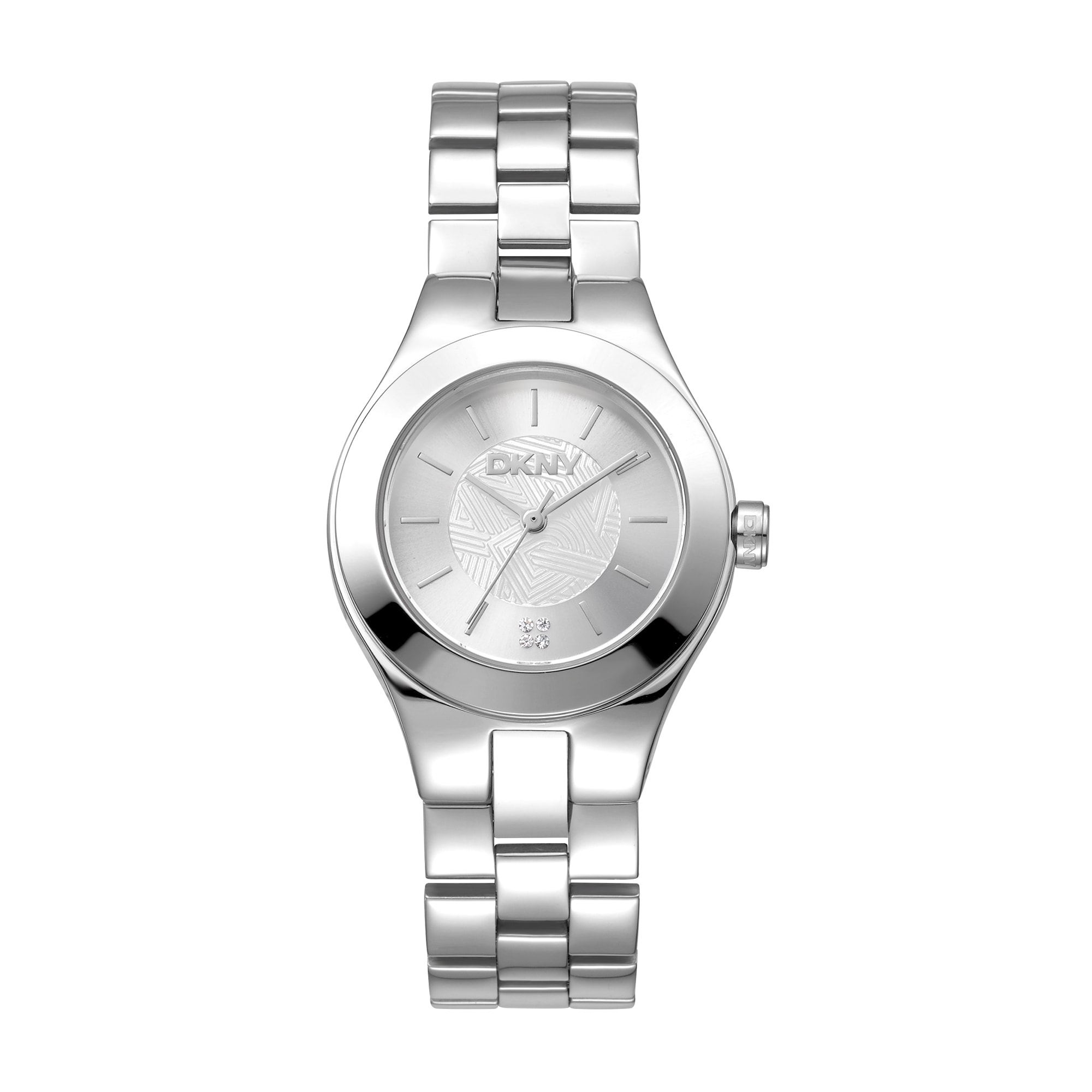 DKNY Quarzuhr »Parsons Midi« Armbanduhr, Damenuhr, Edelstahlarmband, analog