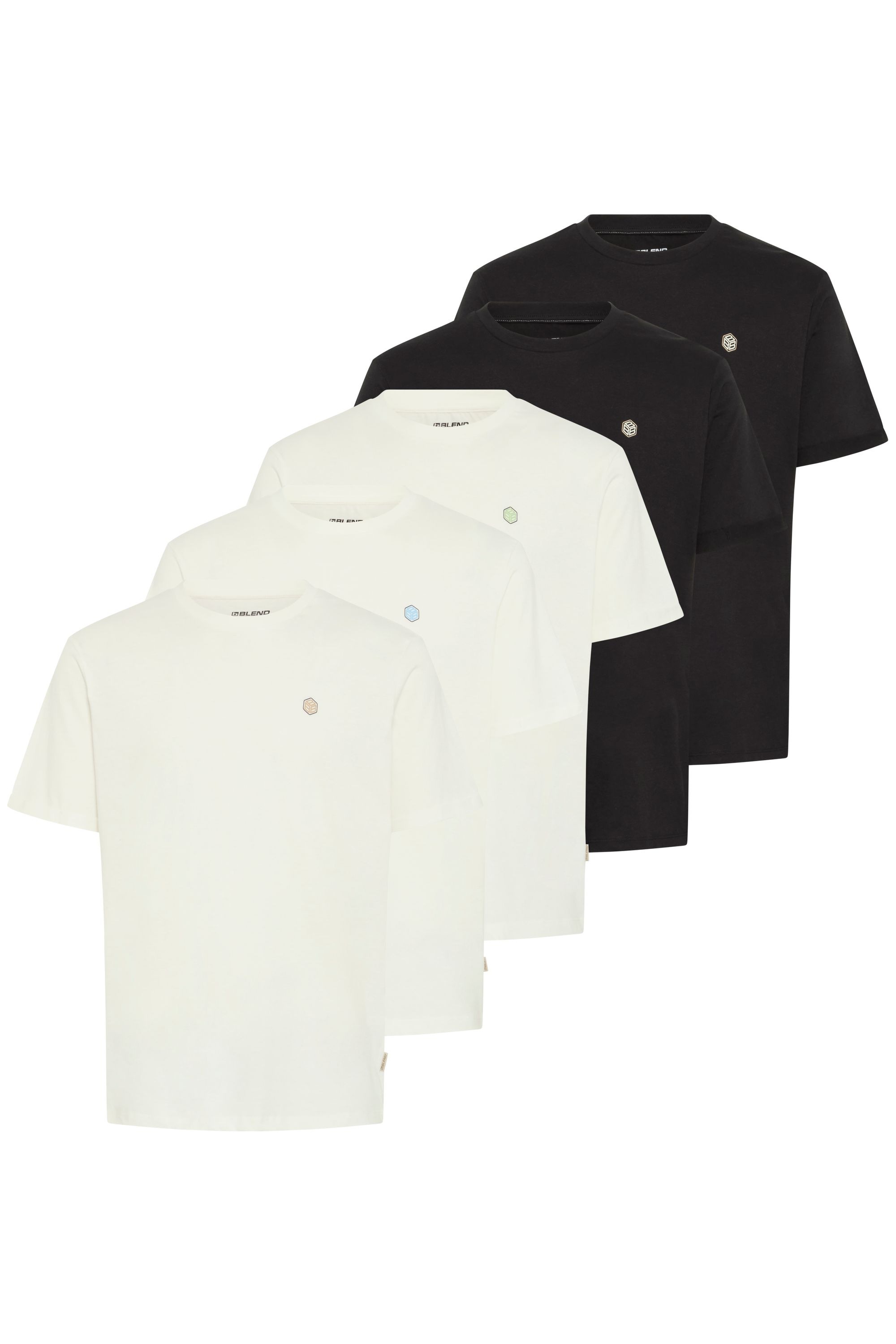 Blend T-Shirt "BHVIGT 5 pack" Lässiges T-Shirt mit Logo günstig online kaufen