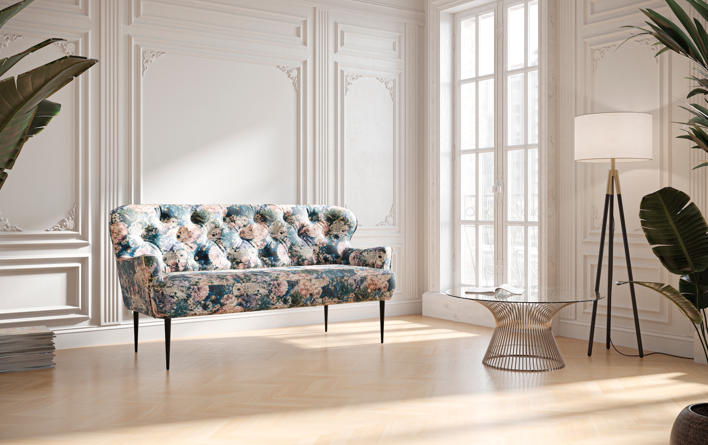 OTTO home 2,5-Sitzer "Amber" mit Knopfheftung,in verschieden Stoffarten