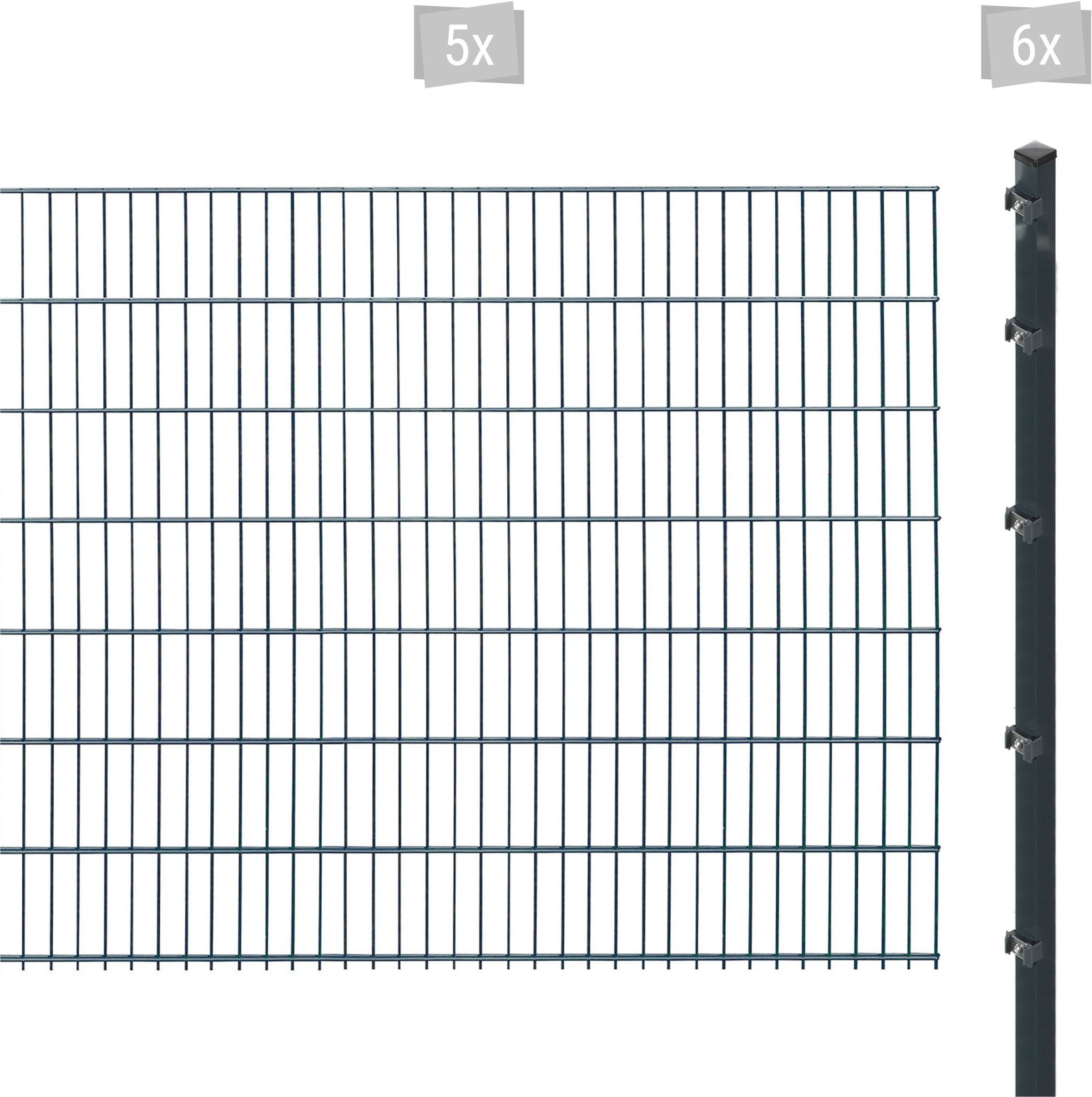 Arvotec Doppelstabmattenzaun "ESSENTIAL 143 zum Einbetonieren", Zaunhöhe 143 cm, Zaunlänge 2 - 60 m