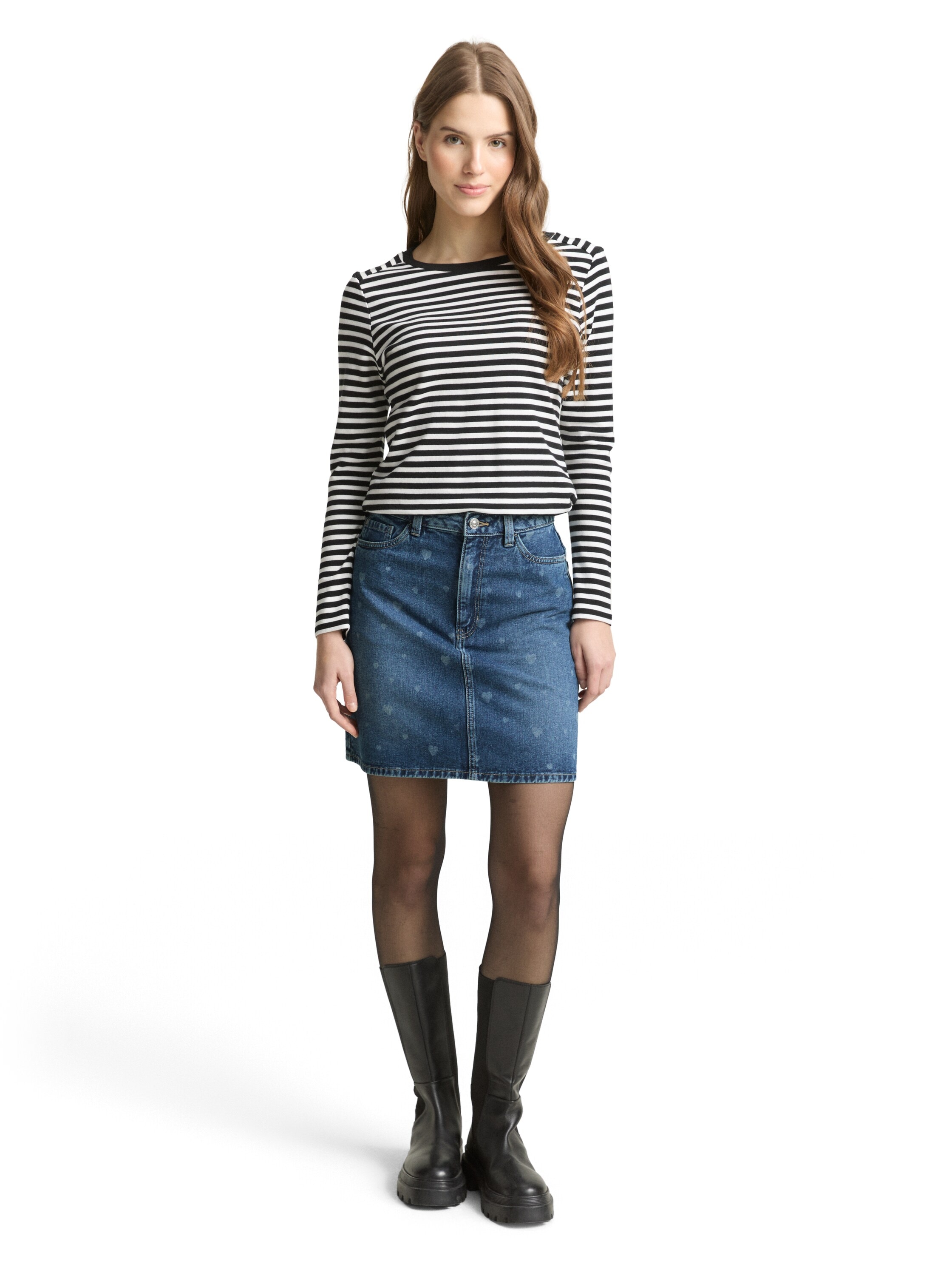 TOM TAILOR Denim Jeansrock mit All-Over Print