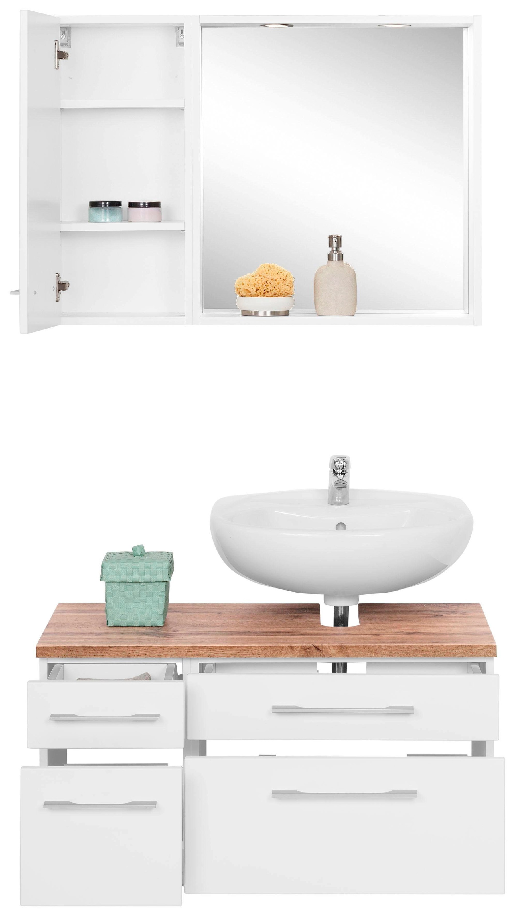 welltime Badmöbel-Set "Davos" 3 Stk. tlg. günstig online kaufen