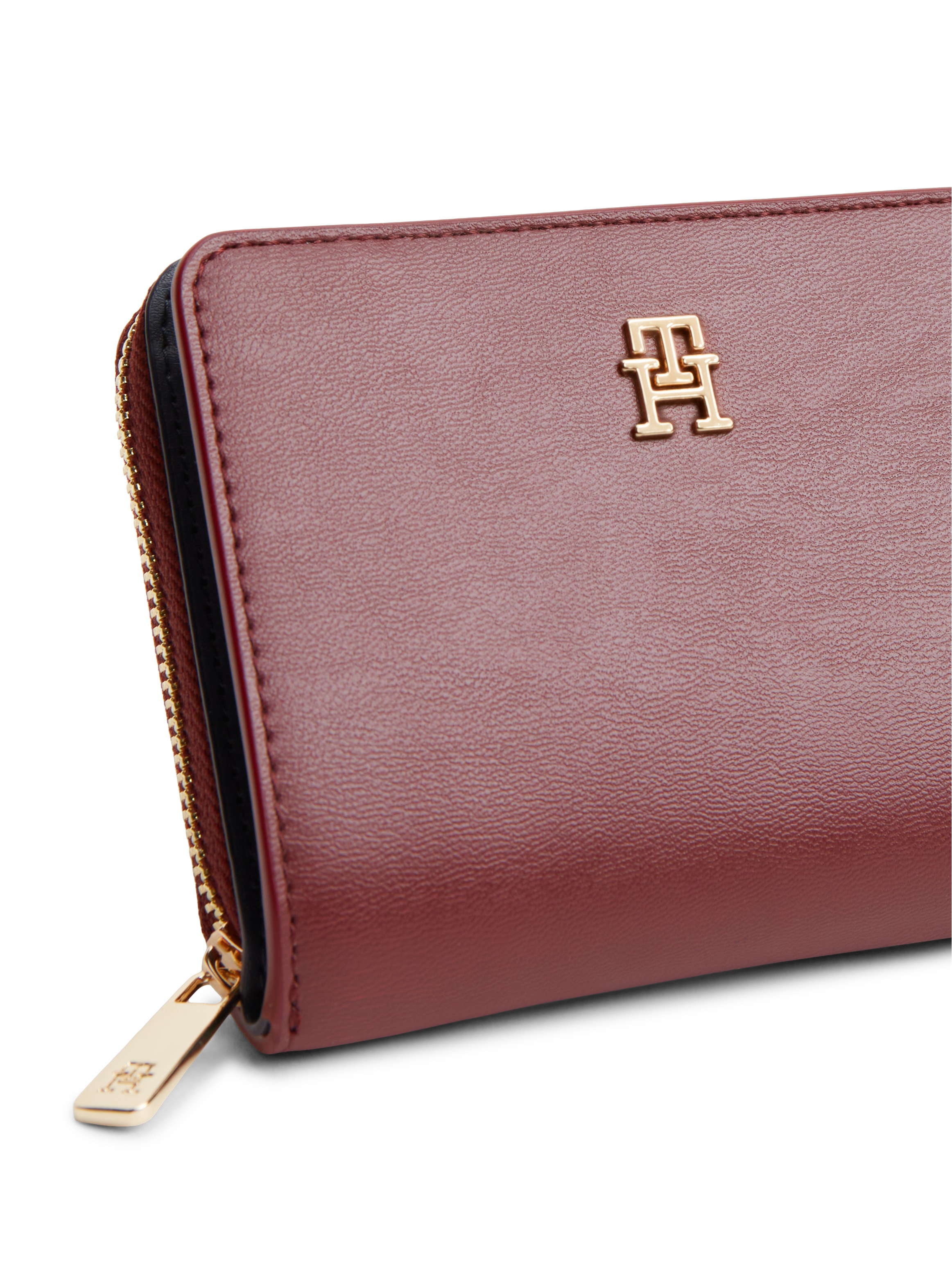Tommy Hilfiger Geldbörse »TH ICON MED ZA FLAP« , Damen Geldbeutel, Portemonnai mit edlem TH-Logoemblem