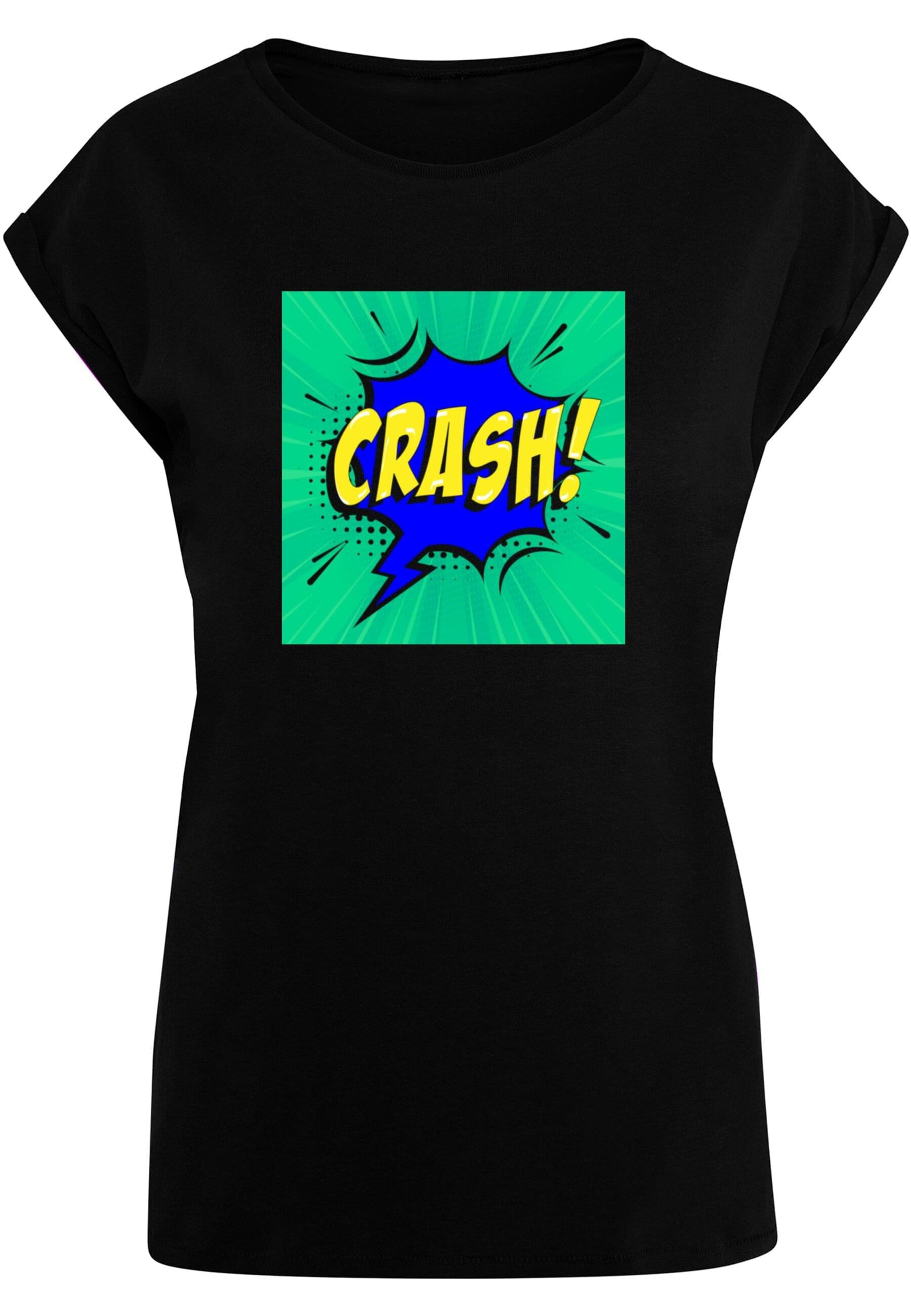 Merchcode T-Shirt "Merchcode Damen Ladies CRASH Comic Extended Shoulder Tee günstig online kaufen