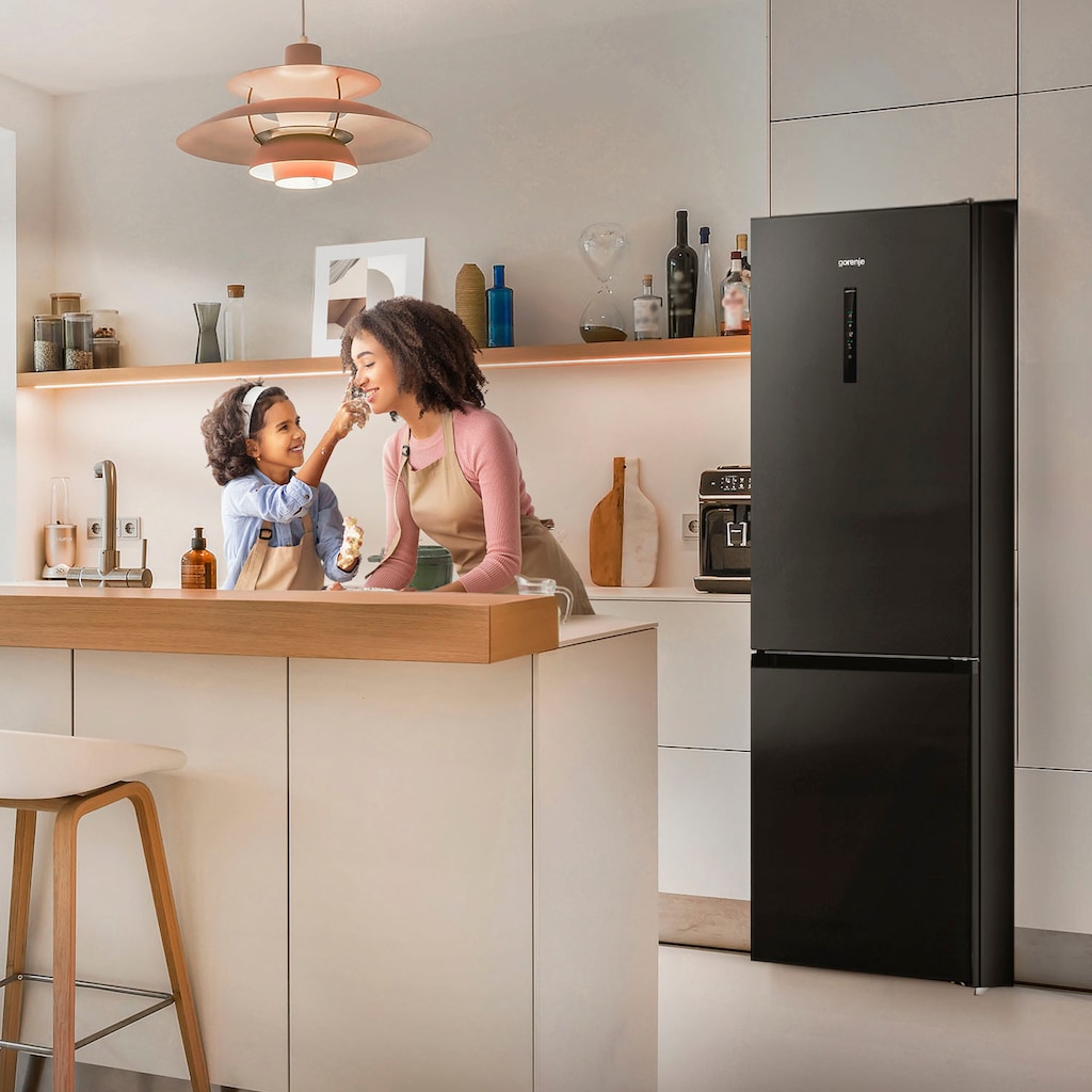 GORENJE Kühl-/Gefrierkombination »NK79C0D«, NK79C0DBK, 185 cm hoch, 60 cm breit