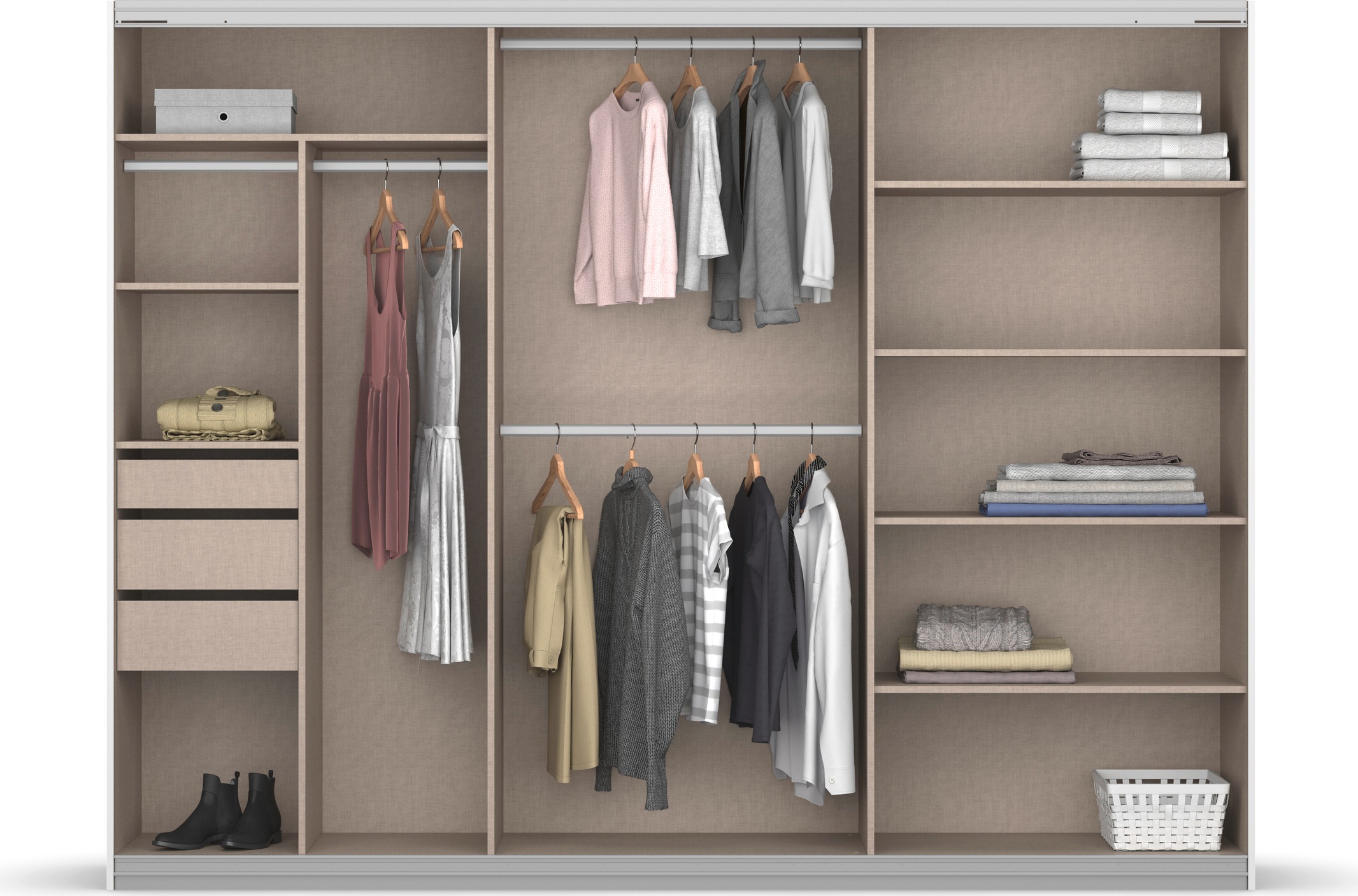 Thumbnail - rauch Schwebetürenschrank "Kleiderschrank Schrank Garderobe OTELI inkl. 3 Innenschubladen" Breiten 211/278/323/368 cm Hö...