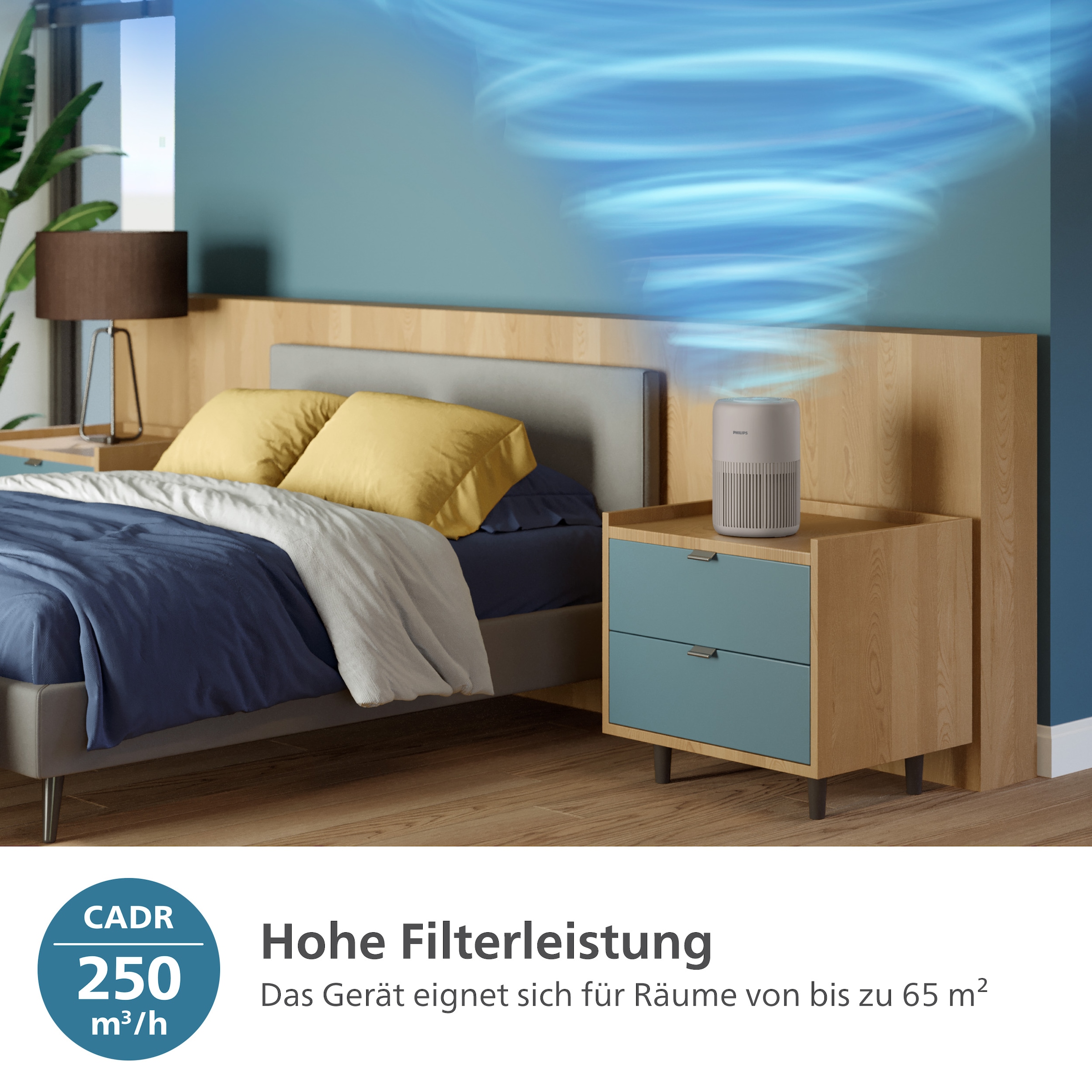 Philips Luftreiniger »AC0921/14 PureProtect Mini 900 Series, Luftreinigungsrate 250 m³/h«, für 65 m² Räume, 2-Schichten-HEPA-Filtersystem, leise