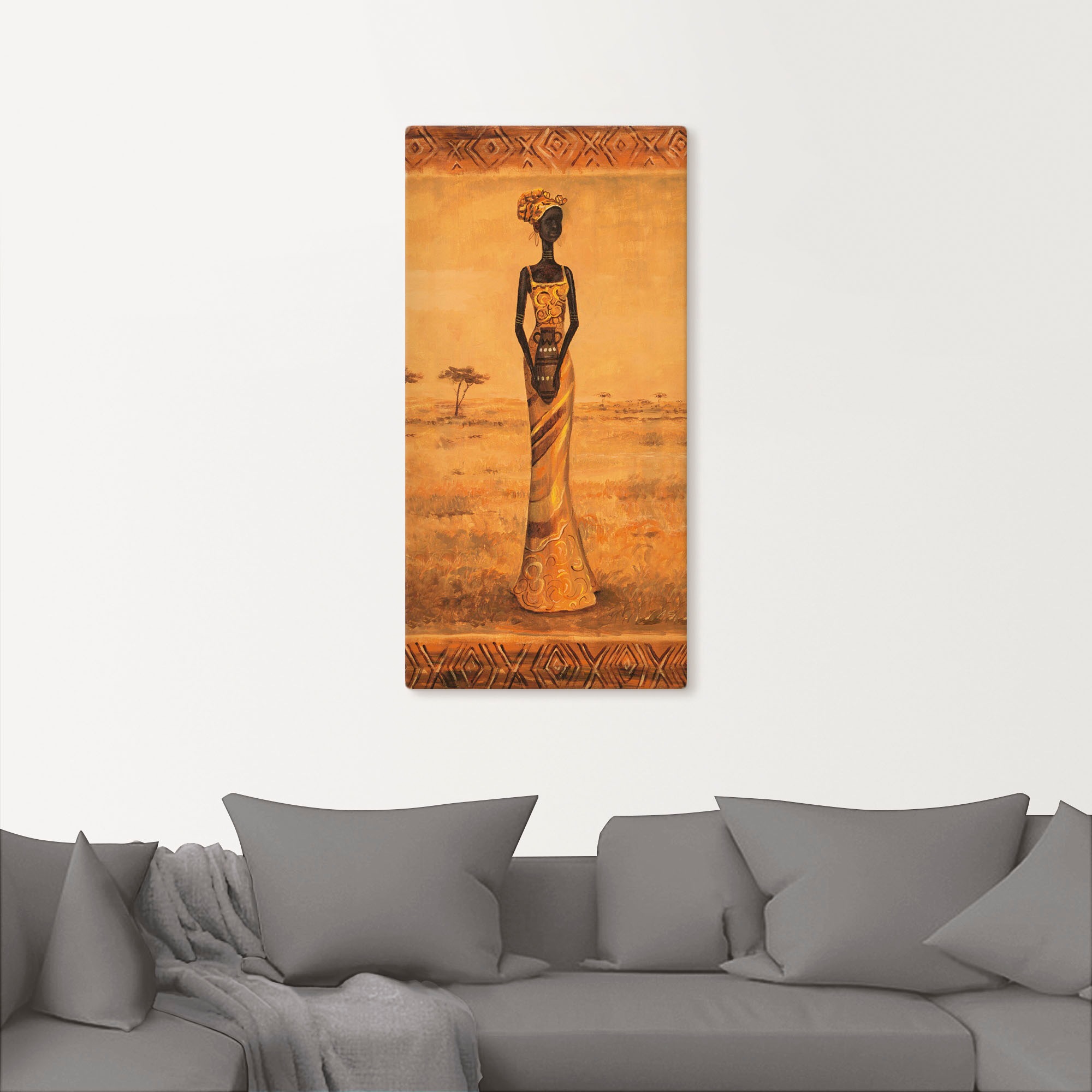 Artland Wandbild »Afrikanische Eleganz II«, Frau, (1 St.), als Leinwandbild, Wandaufkleber in verschied. Größen