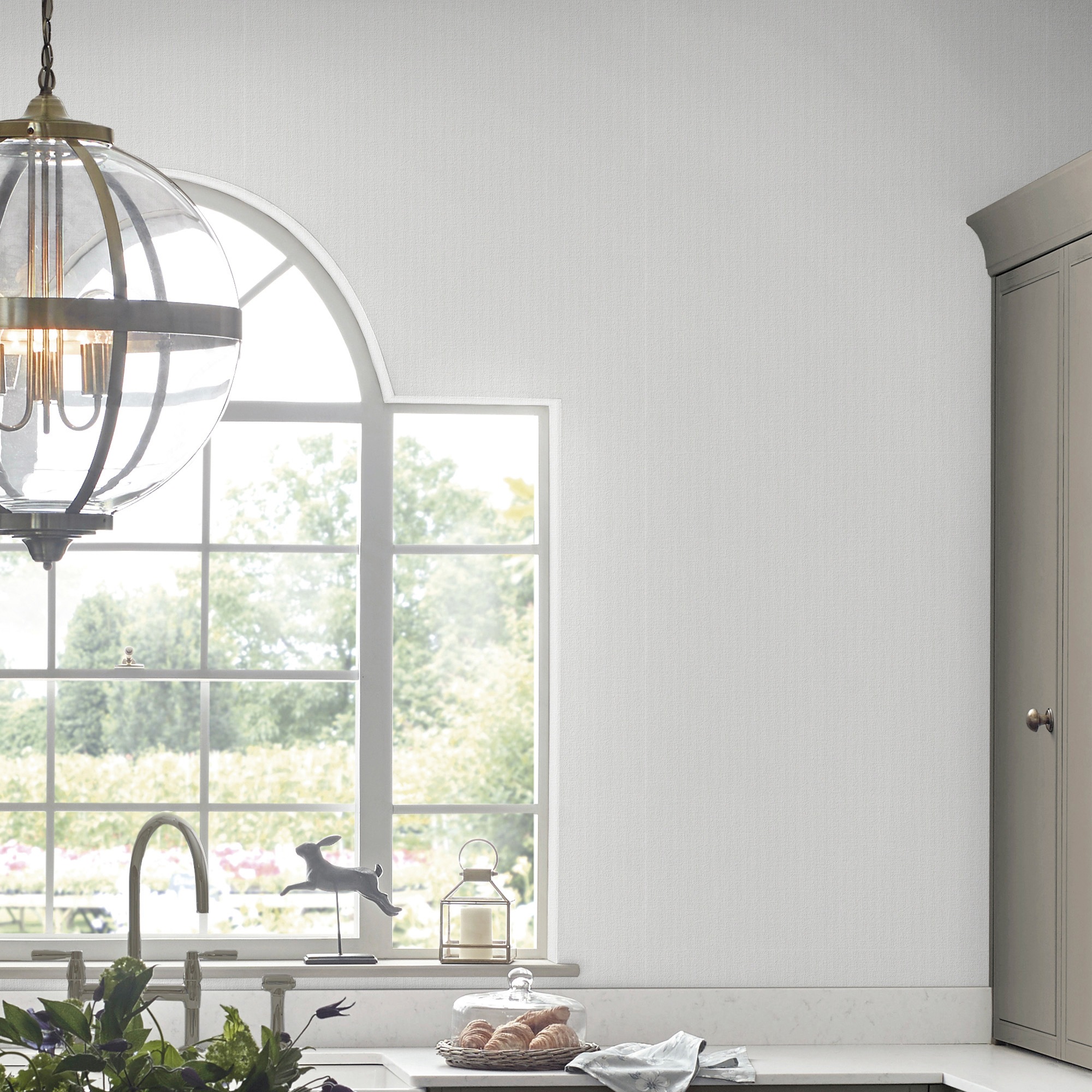 LAURA ASHLEY Vliestapete »Canvas«, FSC® zertifiziert, mit lebhaftem Druck, 10 Meter Länge