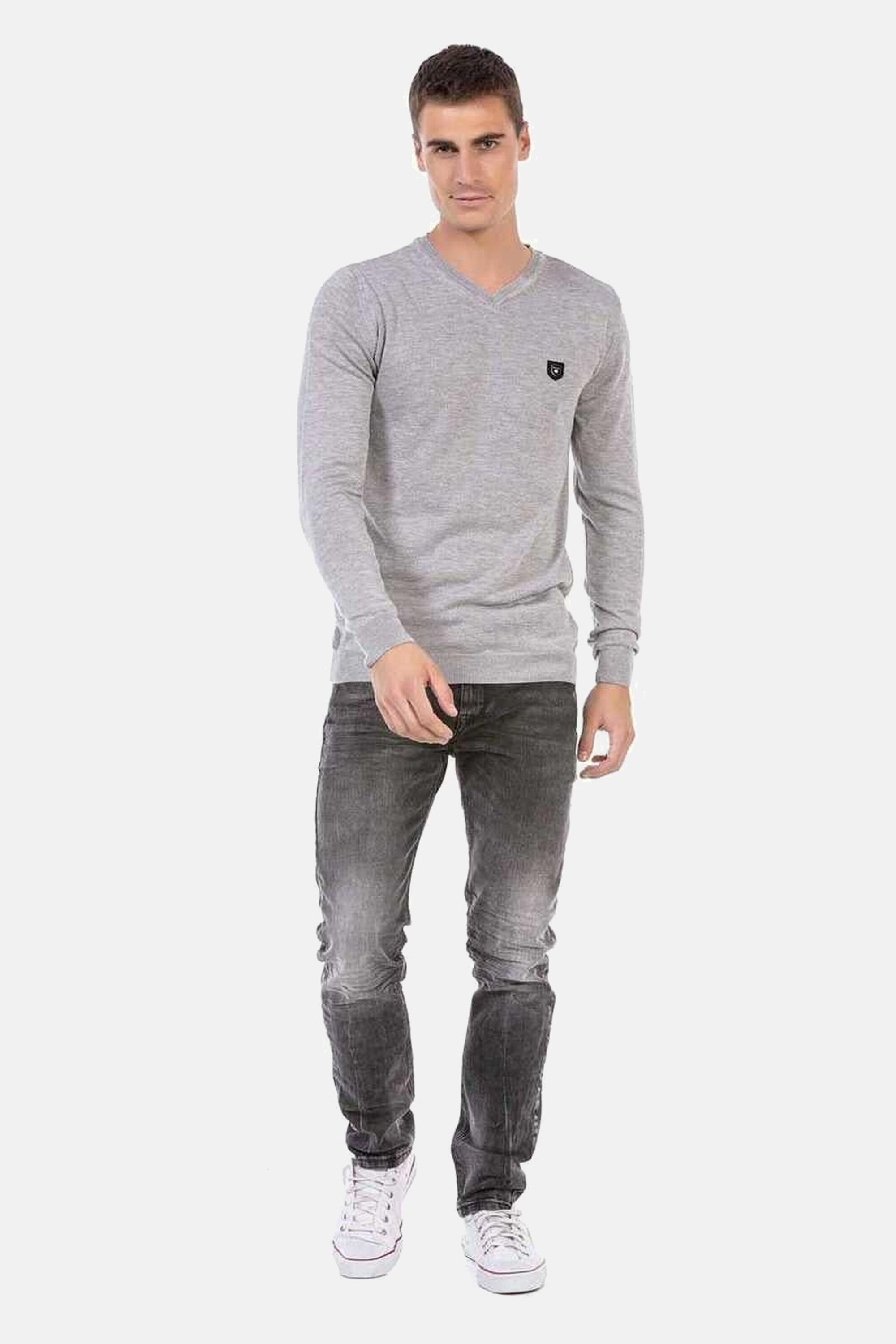 Cipo & Baxx V-Ausschnitt-Pullover »Pullover«, mit V-Ausschnitt, CP242