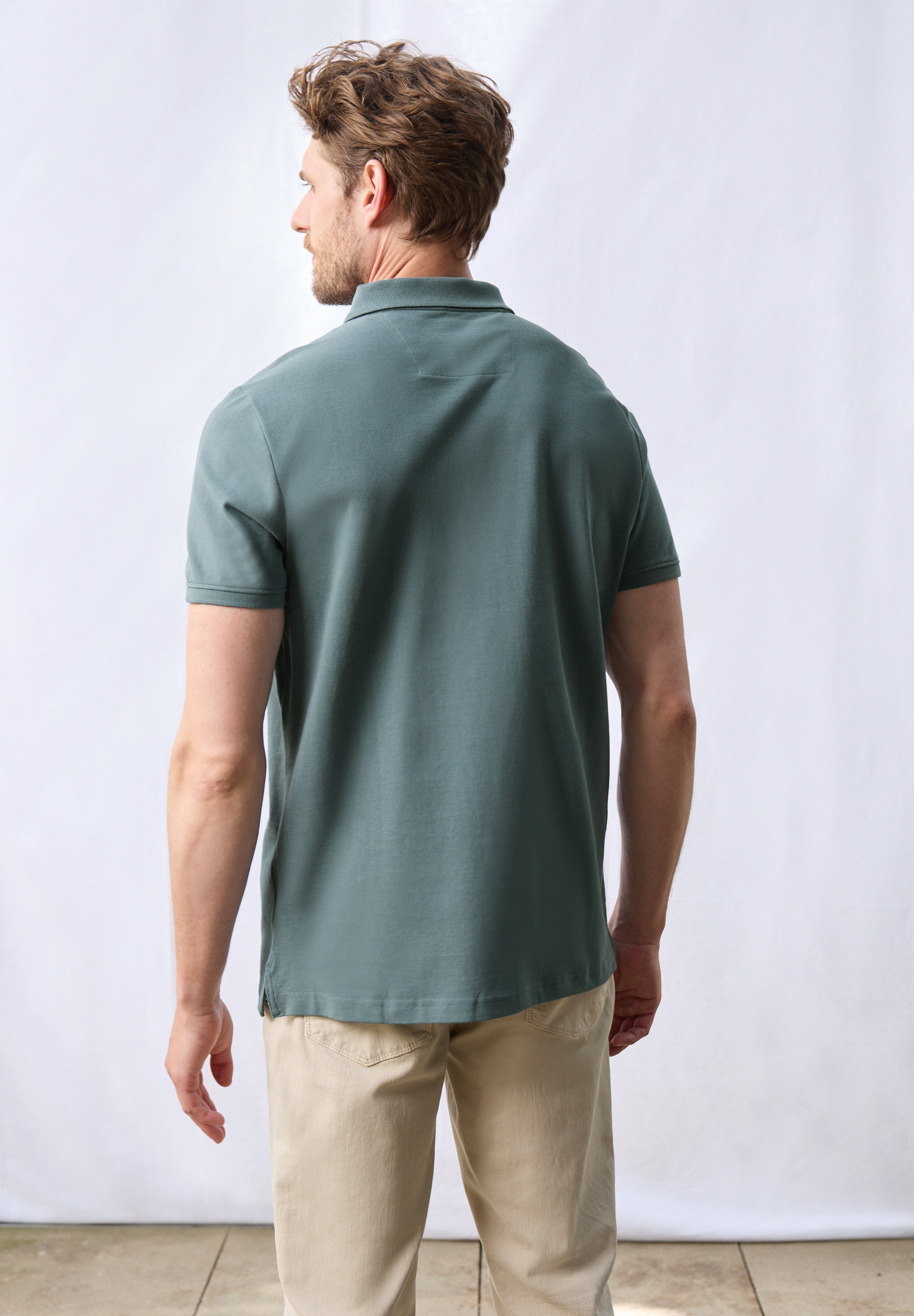 STREET ONE MEN Poloshirt, aus reiner Baumwolle