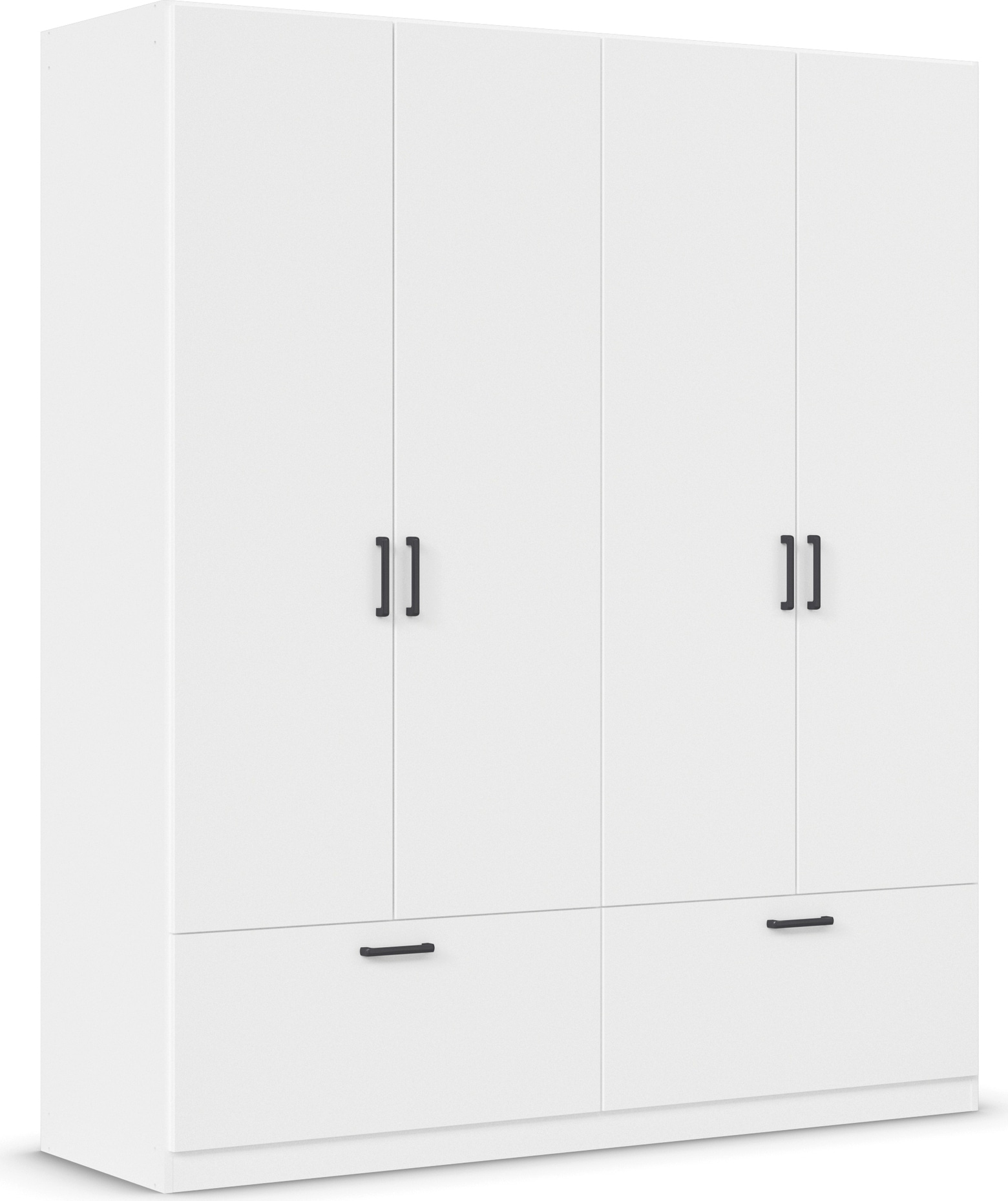 rauch Drehtürenschrank »Kleiderschrank Schrank Garderobe Wäscheschrank BARI«, mit Schubkästen und modernem Griff in Graumetallic MADE IN GERMANY