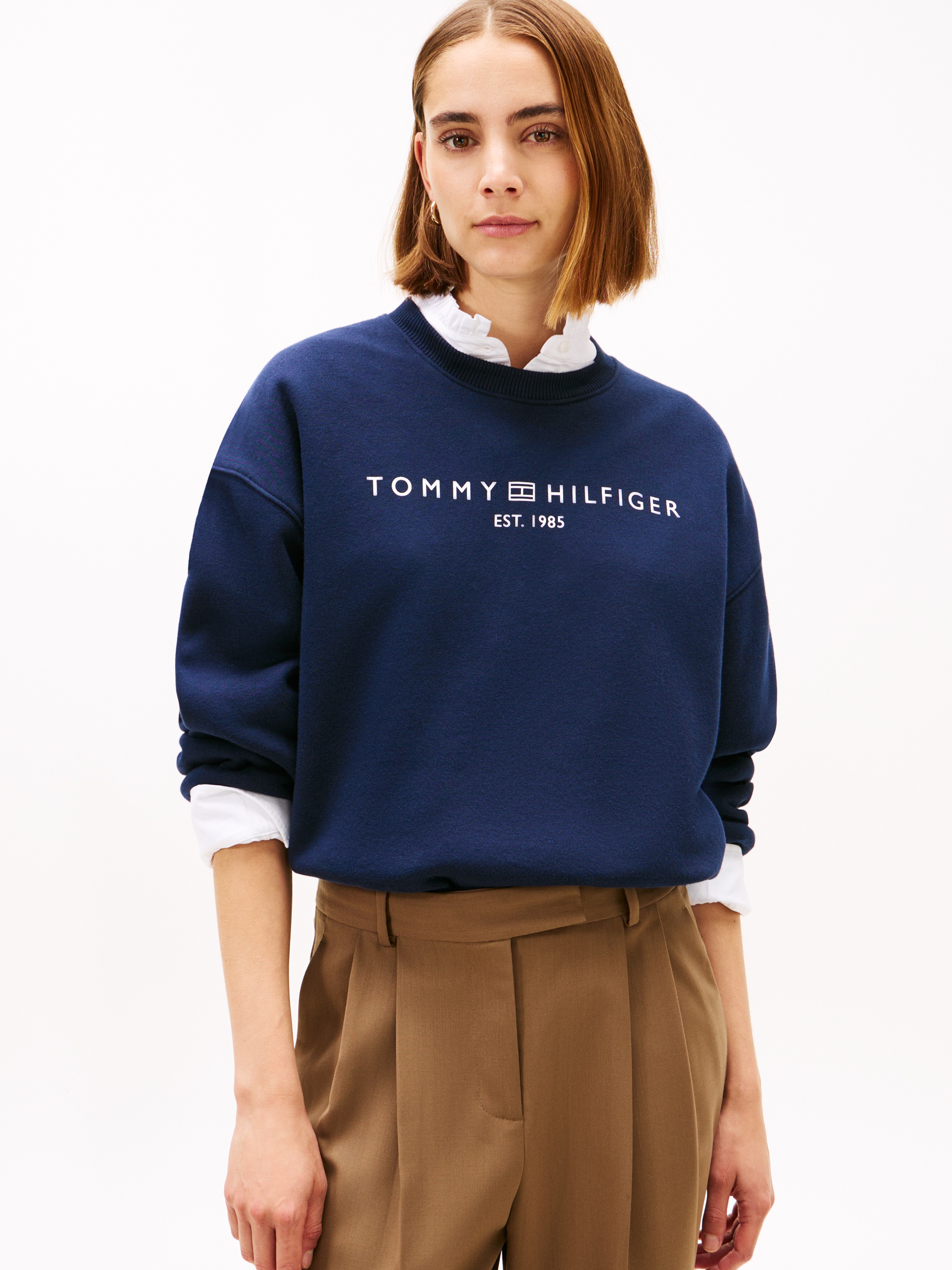 Tommy Hilfiger Sweatshirt "CORP LOGO MDRN SWTSRT", Baumwollmischung günstig online kaufen