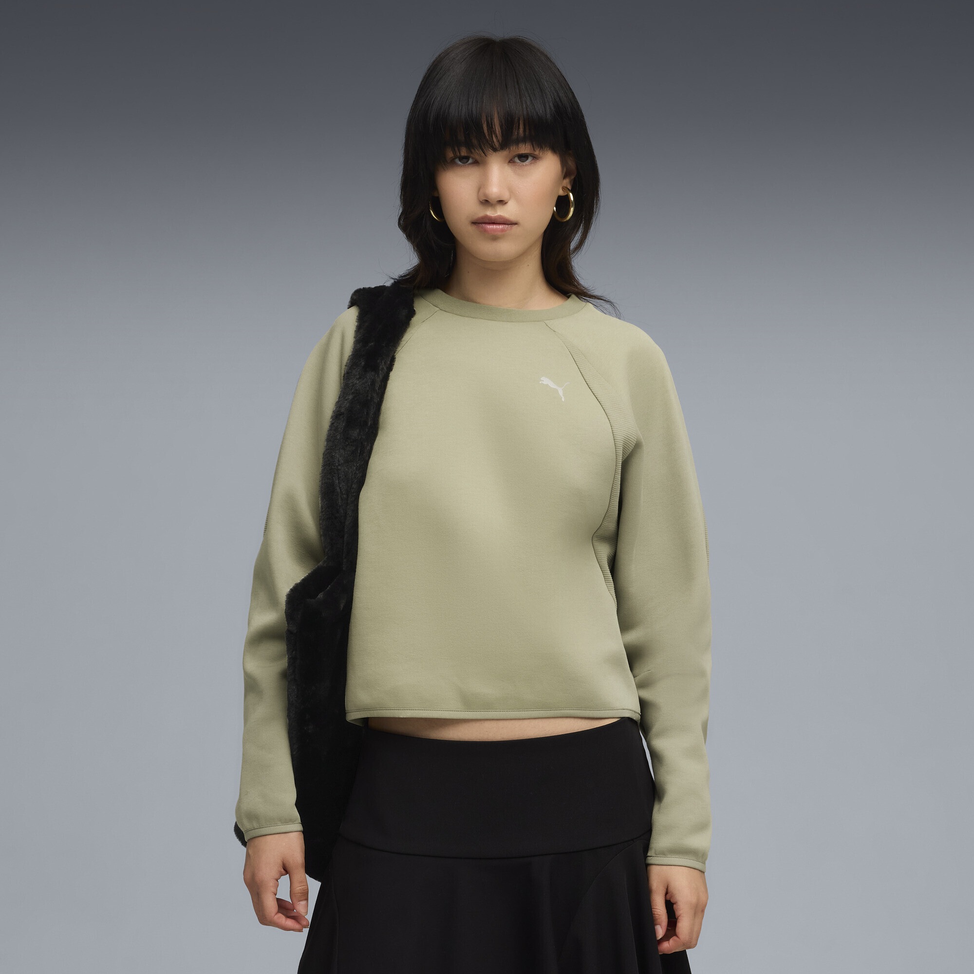 PUMA Sweatshirt »Evostripe Comfort Short Sweatshirt Damen«