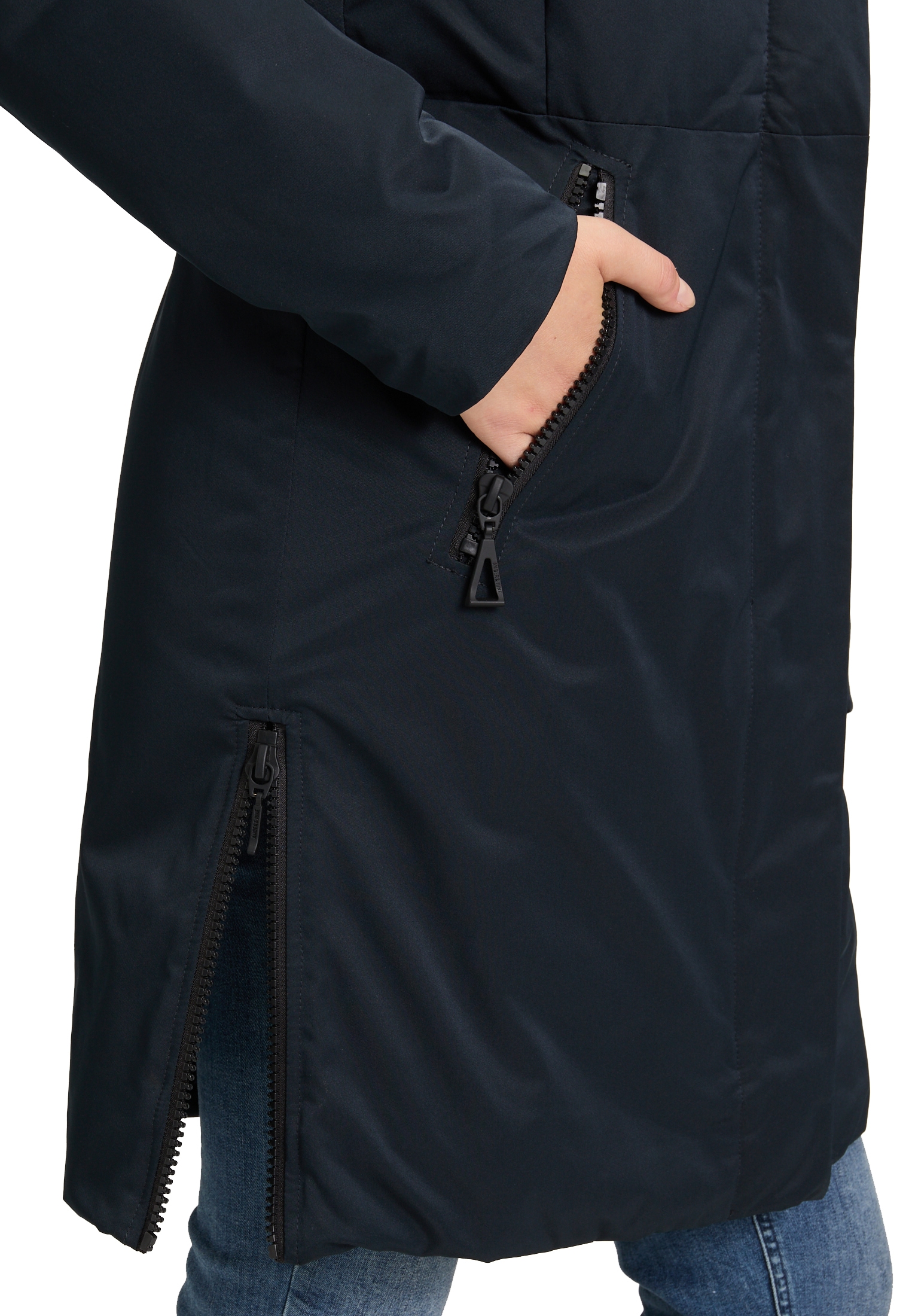 Amber & June Winterjacke »Amber & June Damen Winterjacke Kunstdaune«, mit Kapuze