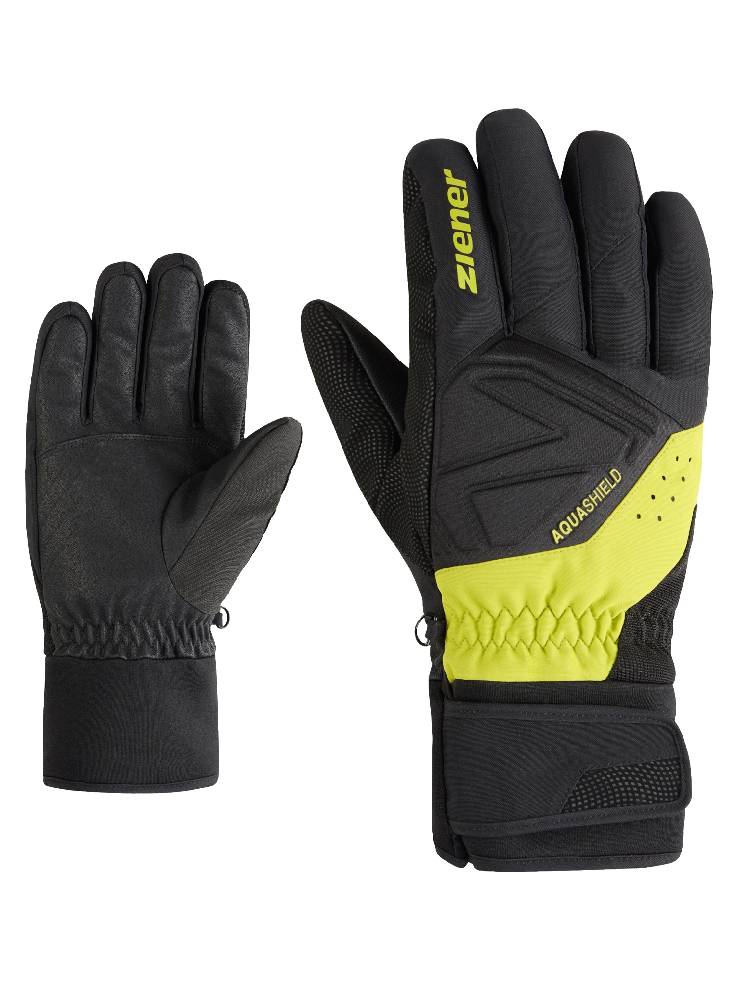 Ziener Skihandschuhe "GATIS-Z AQUASHIELD" wasserdicht, winddicht, atmungsaktiv, warmes Fleece-Futter