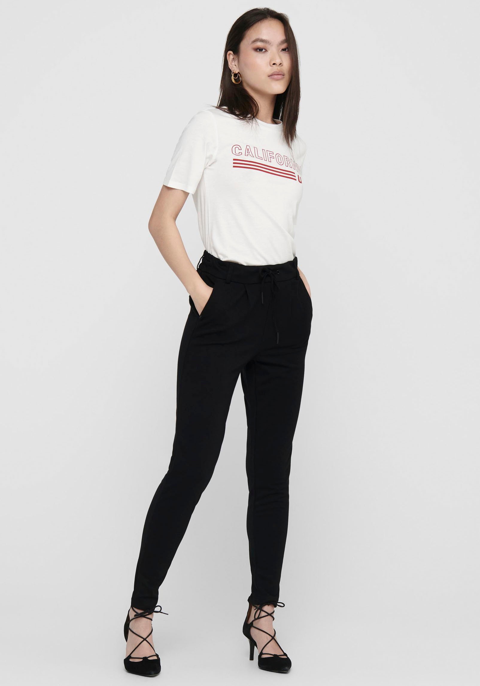 Thumbnail - ONLY Jogger Pants "ONLPOPTRASH – Joggerhose mit Tunnelzugbund und Stretch" casual, Milano Rib, regular fit, Viskosemisch...