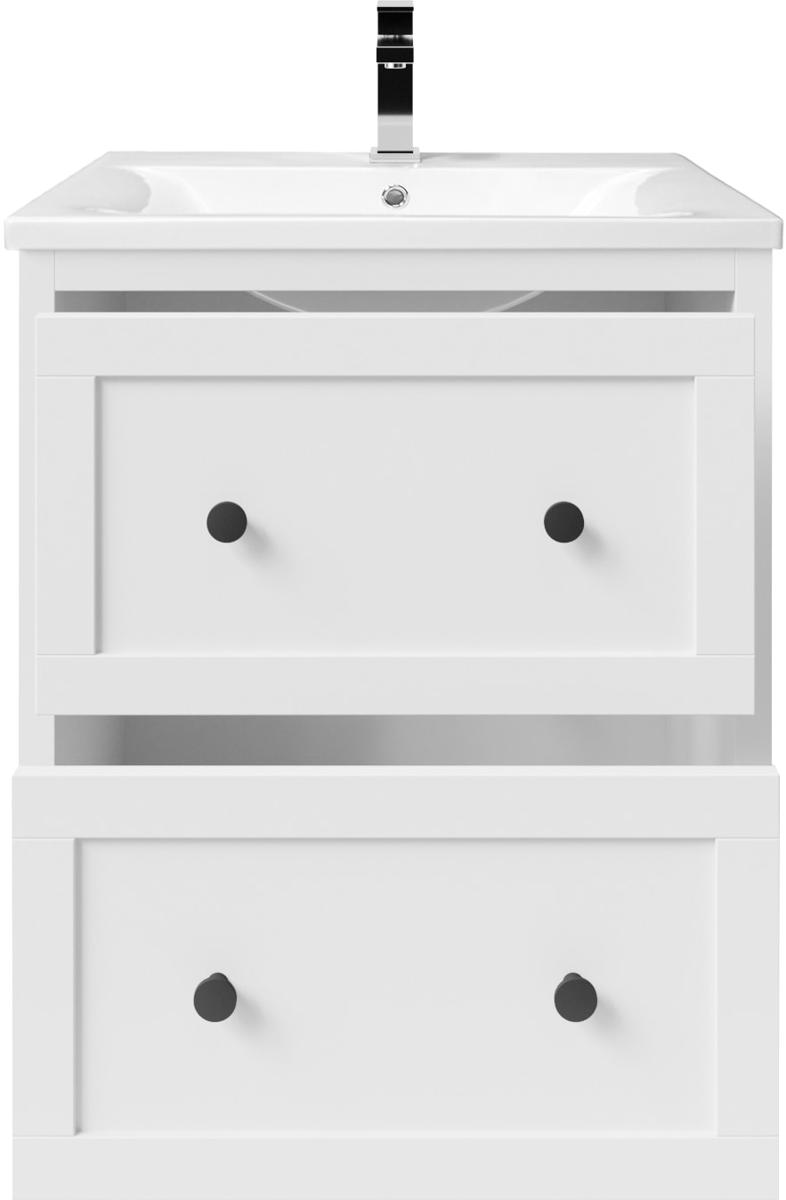 Thumbnail - welltime Waschtisch "SYLT" Badmöbel inkl. Keramikwaschbecken, Breite 60cm