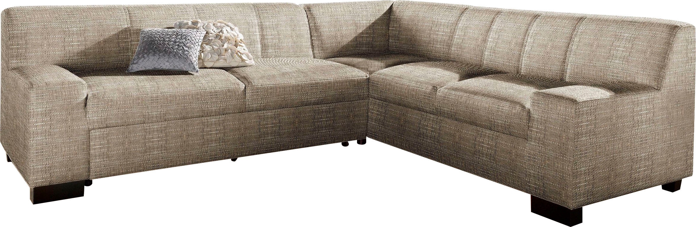 DOMO collection Ecksofa »Norma Top, elegant und modern, flache Armlehnen, L-Form«, wahlweise mit Bettfunktion